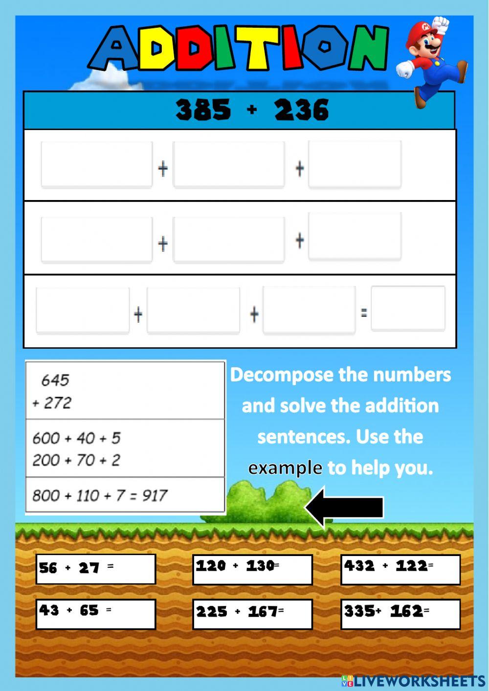 Addition, subtraction, division review