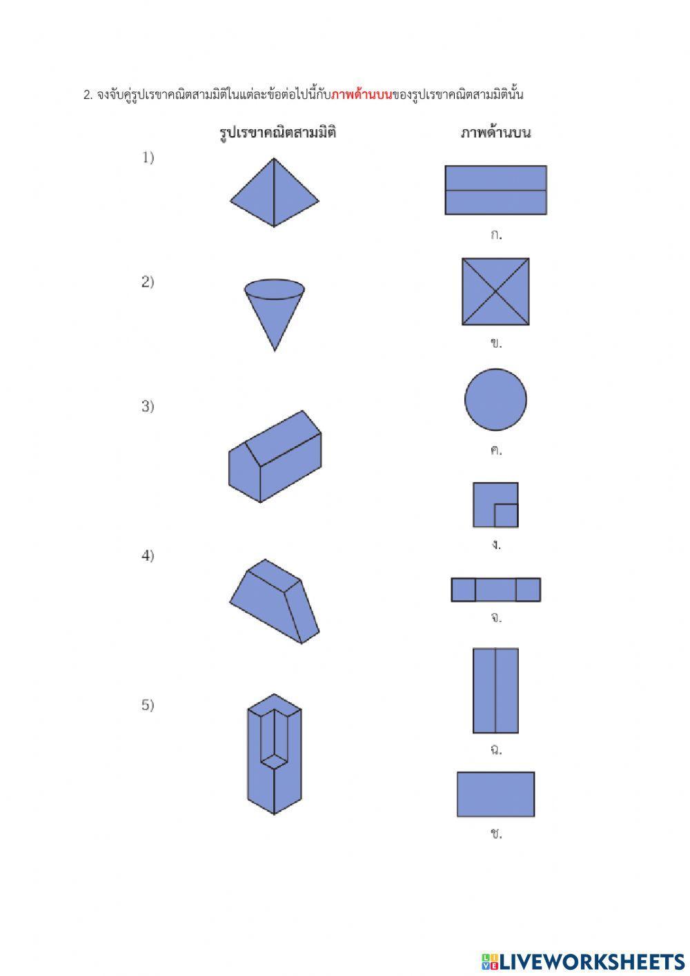 รูปเรขาคณิตสองมิติและสามมิติ