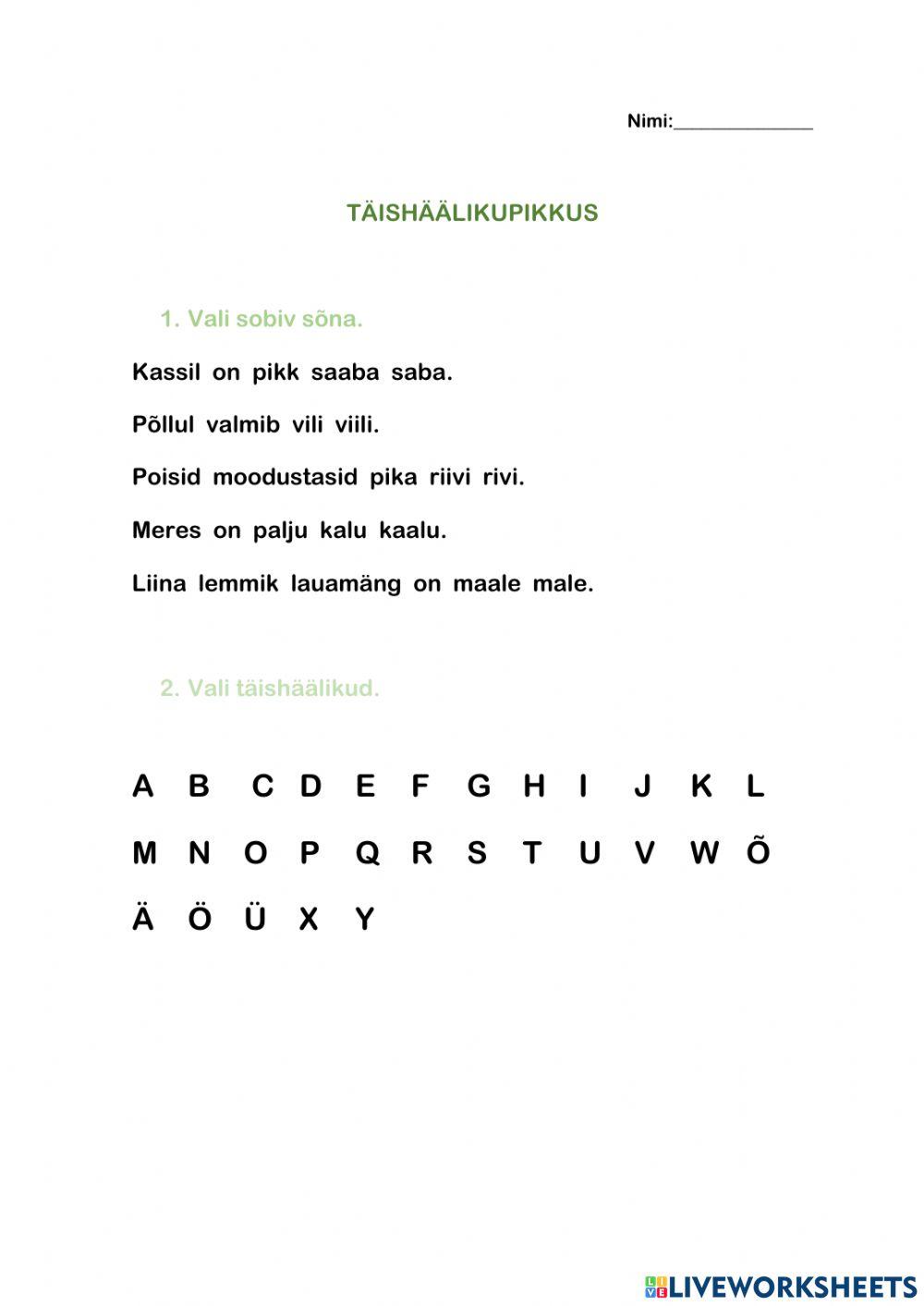 Täishäälikupikkus