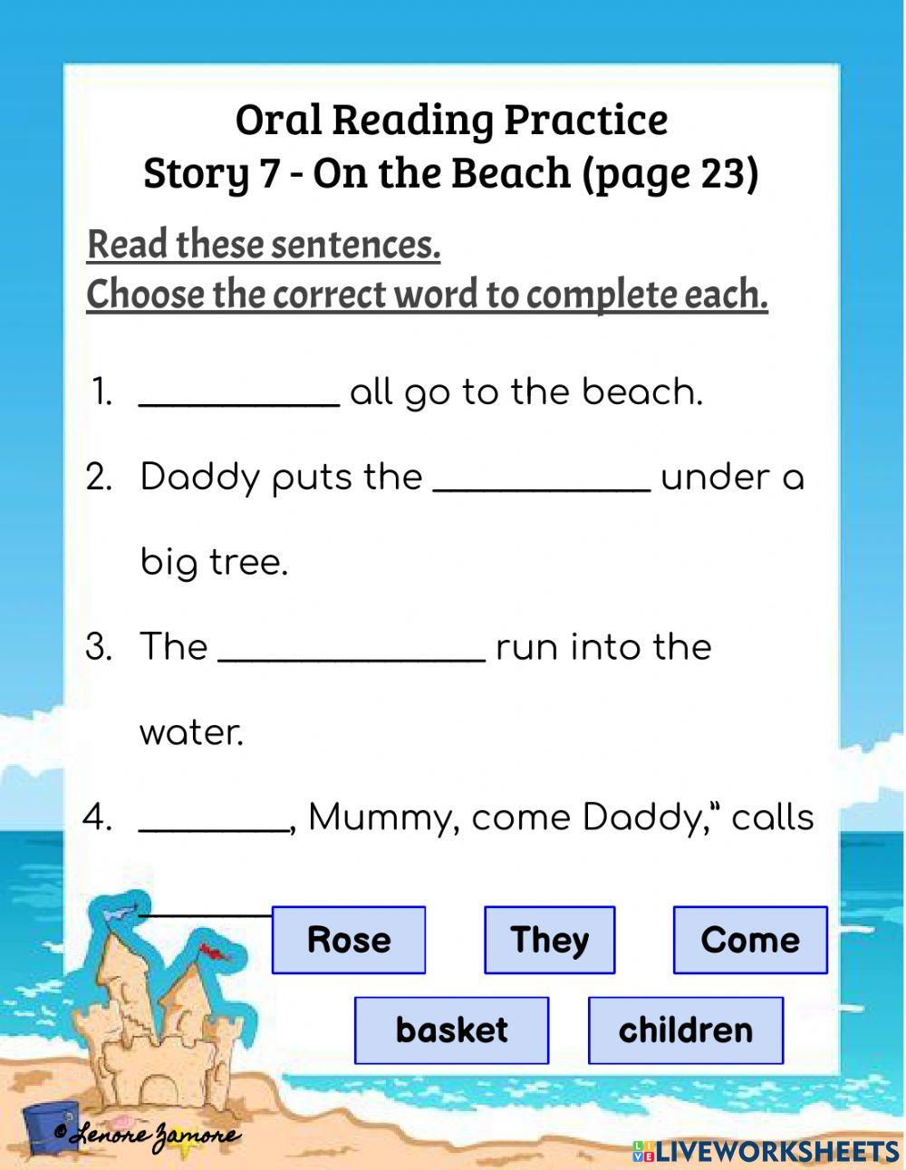Oral Reading Practice - Story 7