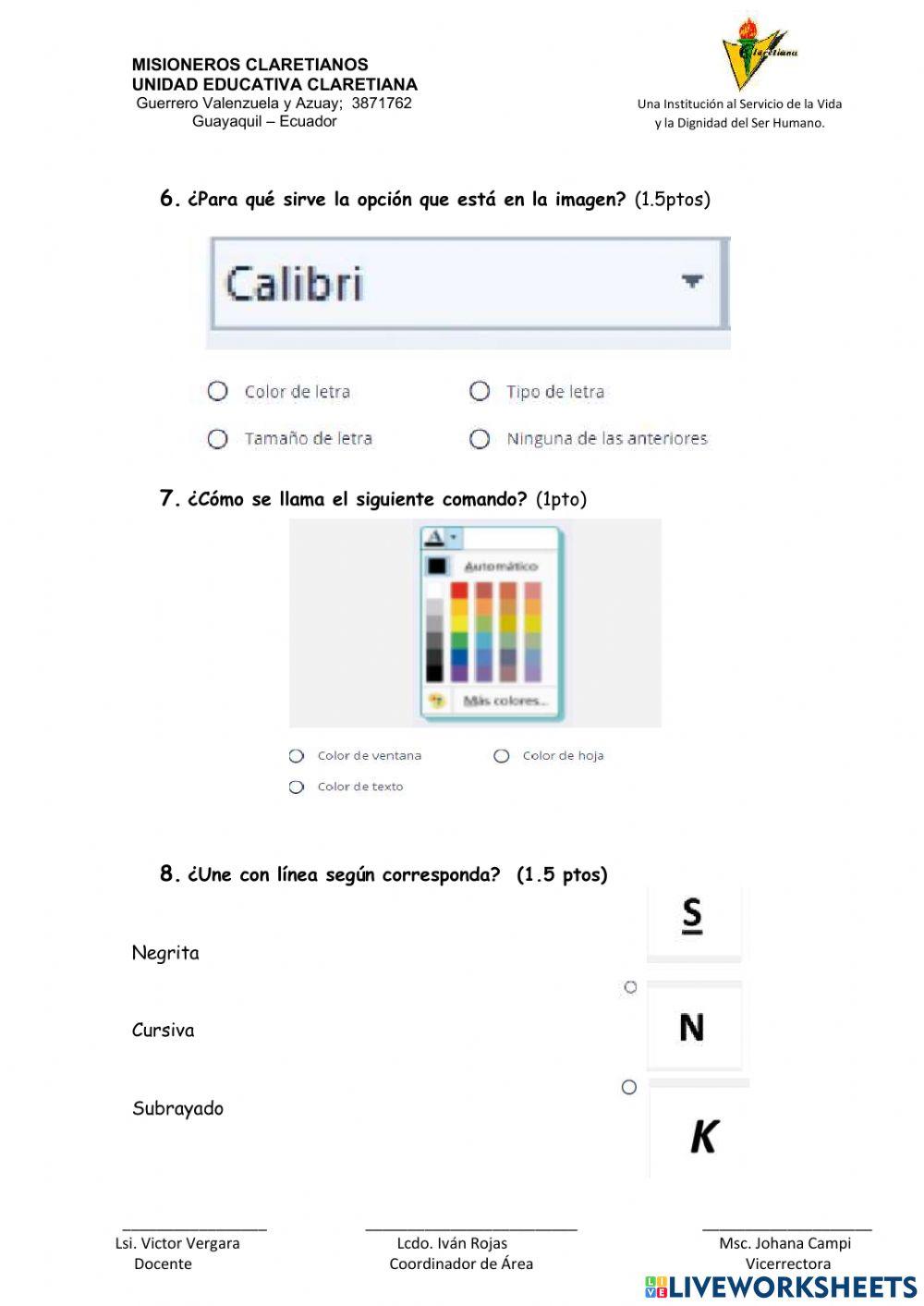 Examen 2Q- 2do basica 2021