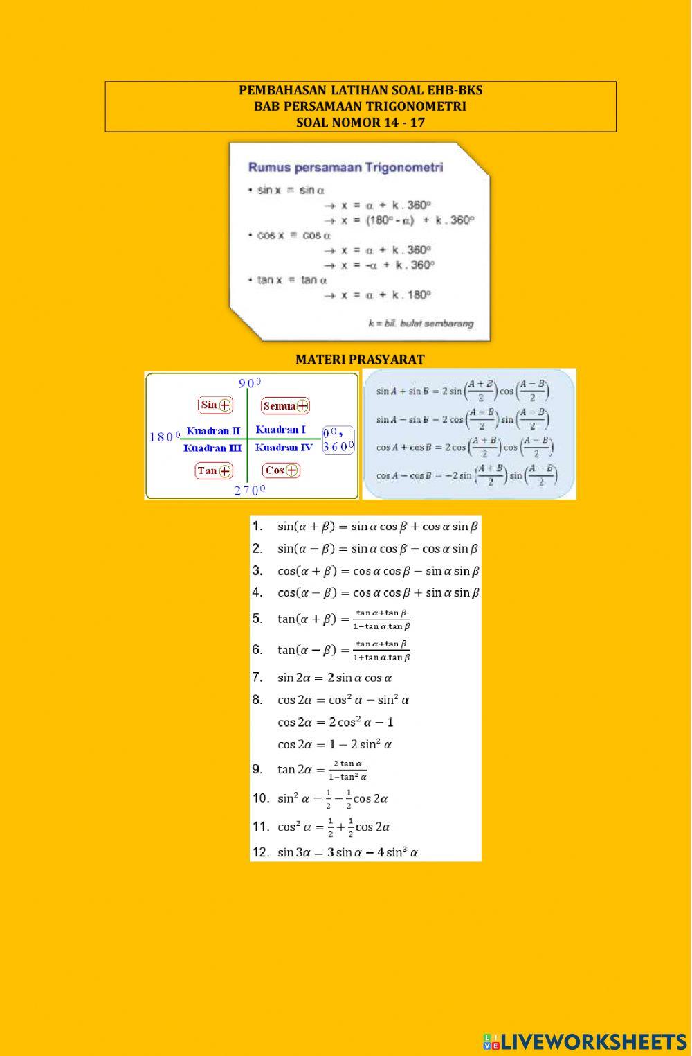 Persamaan trigonometri