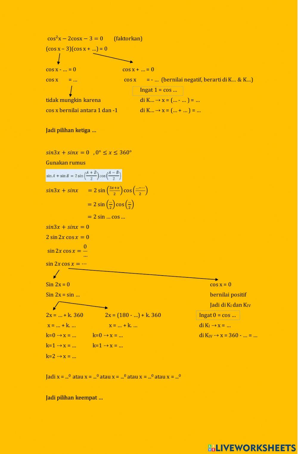 Persamaan trigonometri