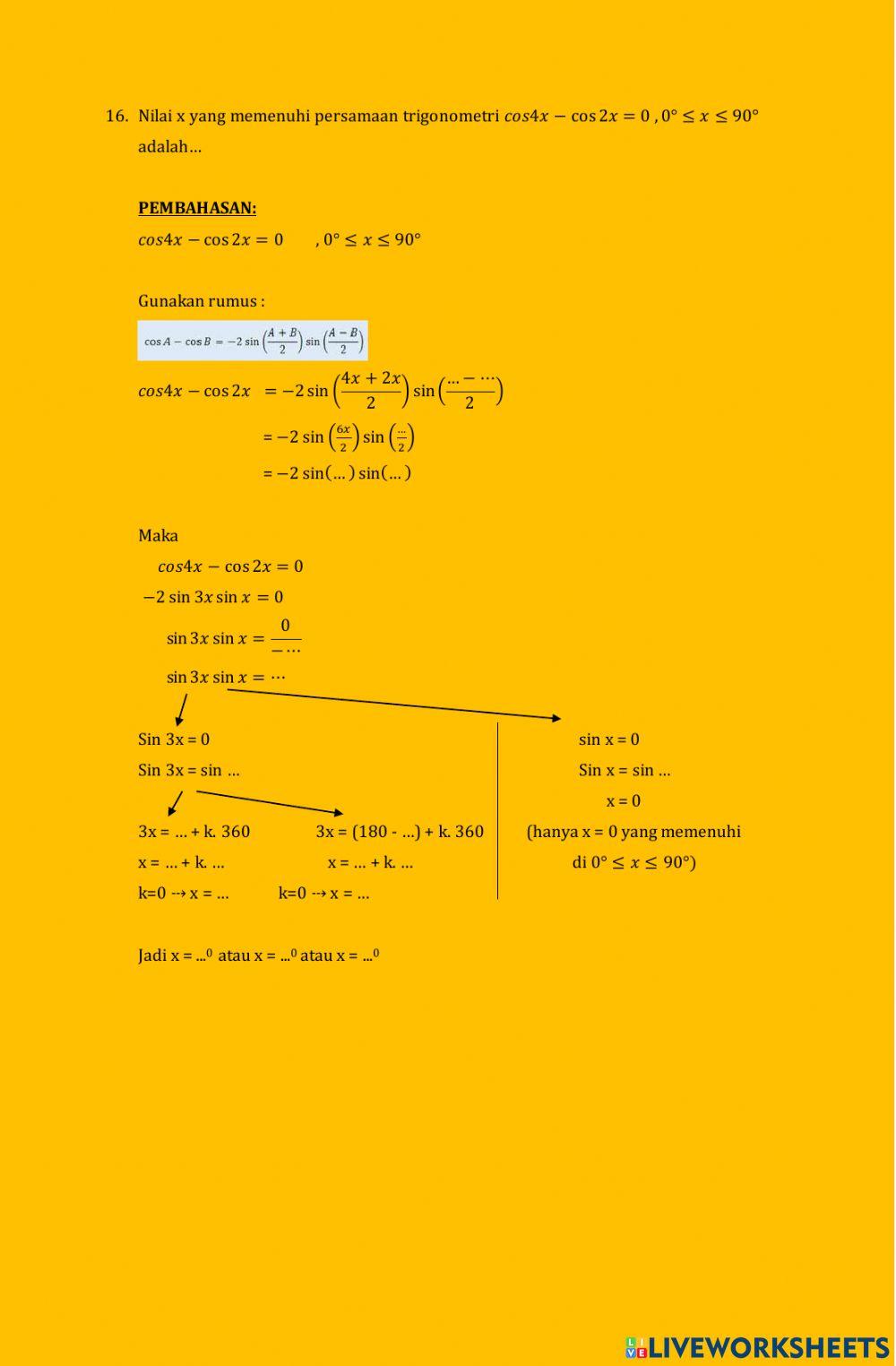 Persamaan trigonometri
