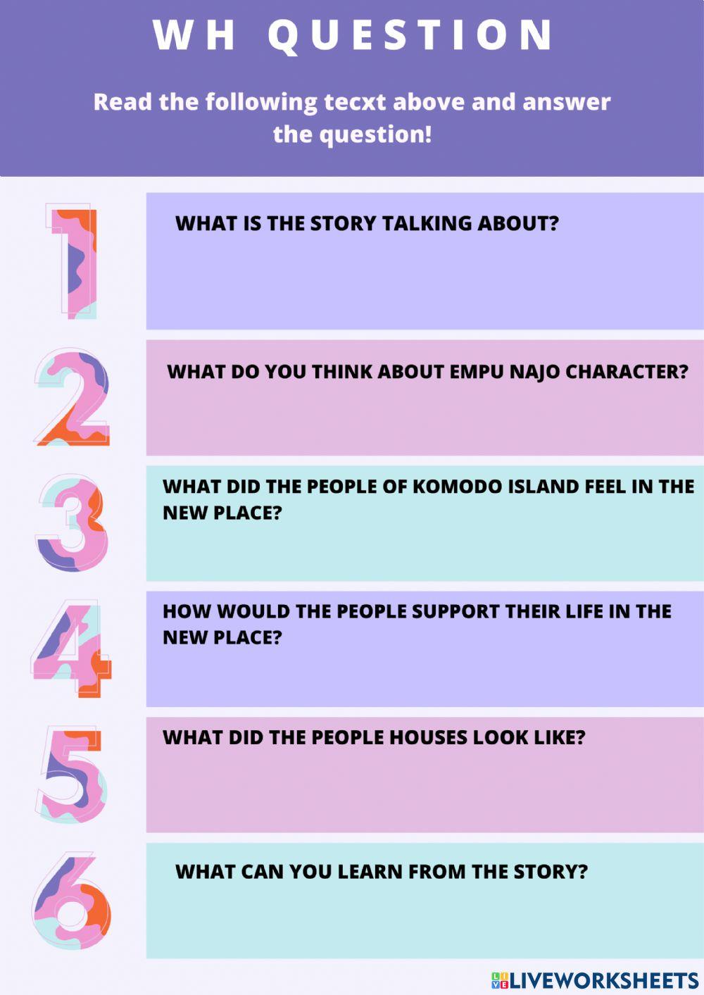 Narrative text listening and reading