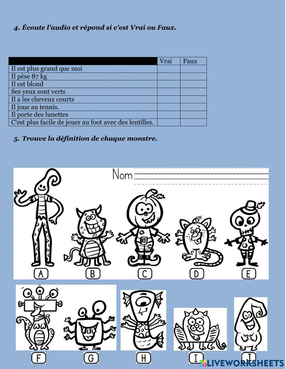 Exam Les créatures 1 DBH