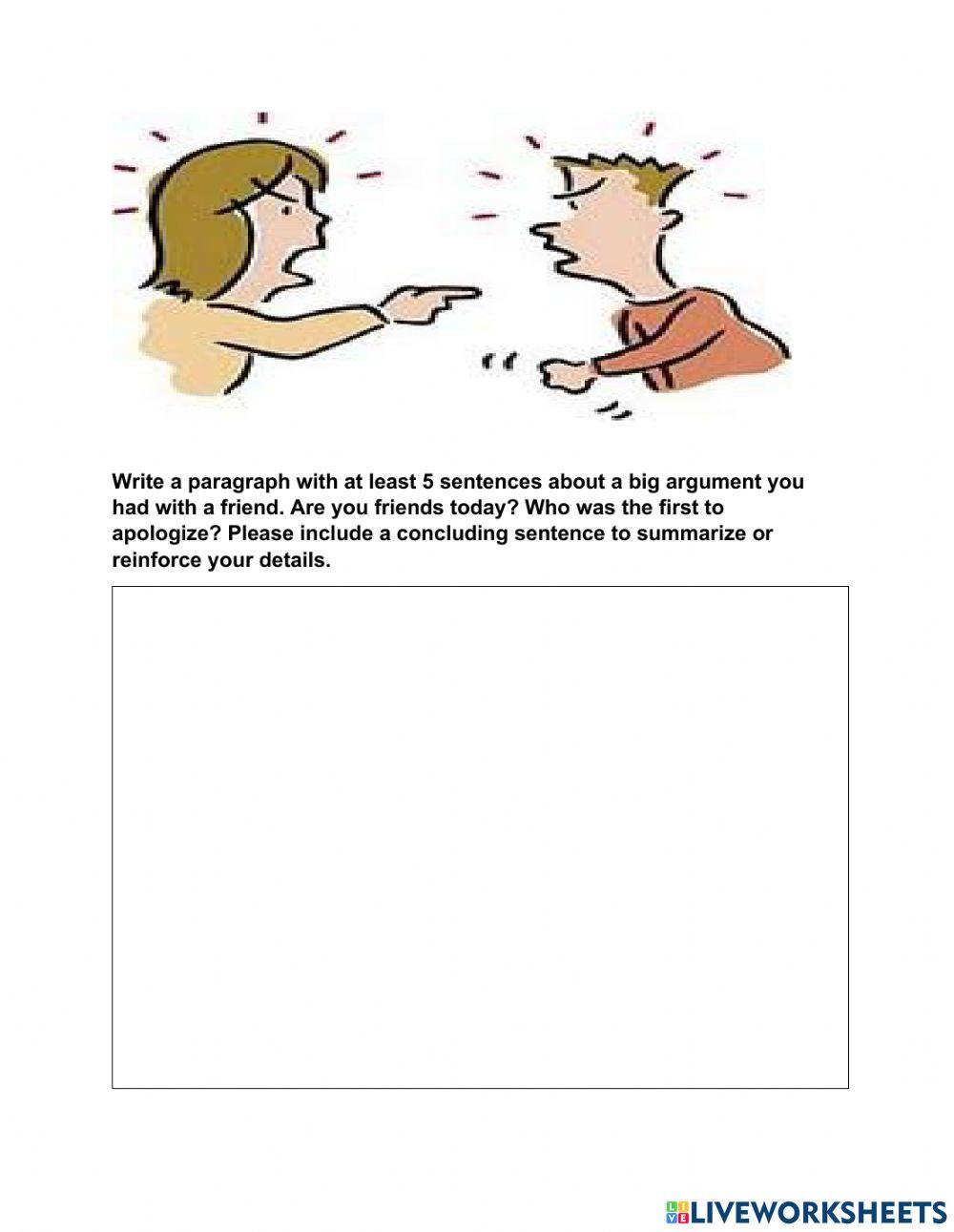 Argument activity | Live Worksheets