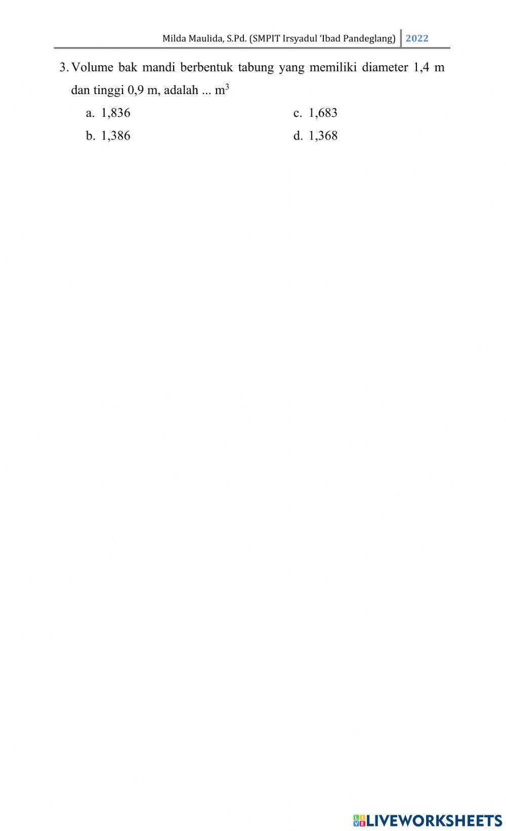 LKPD Matematika - Tabung