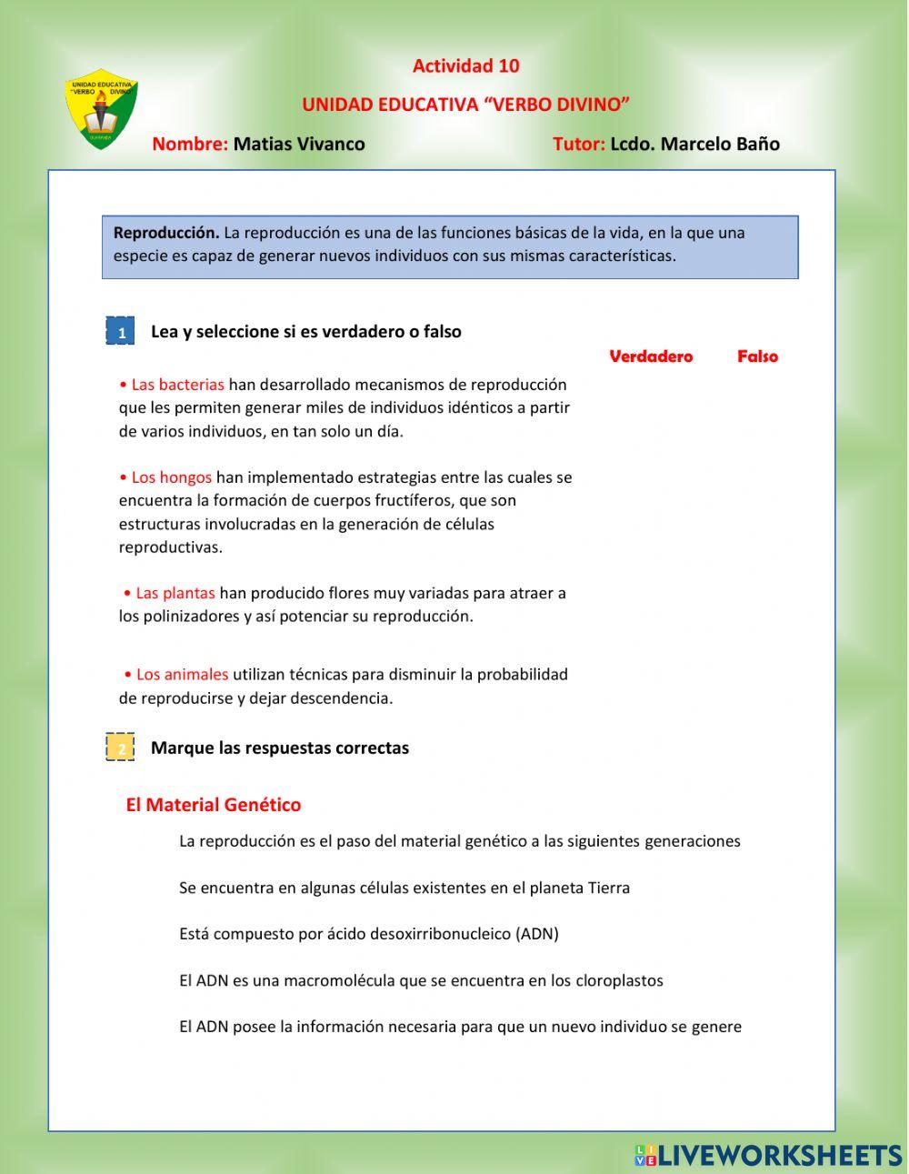 Reproducción y tipos