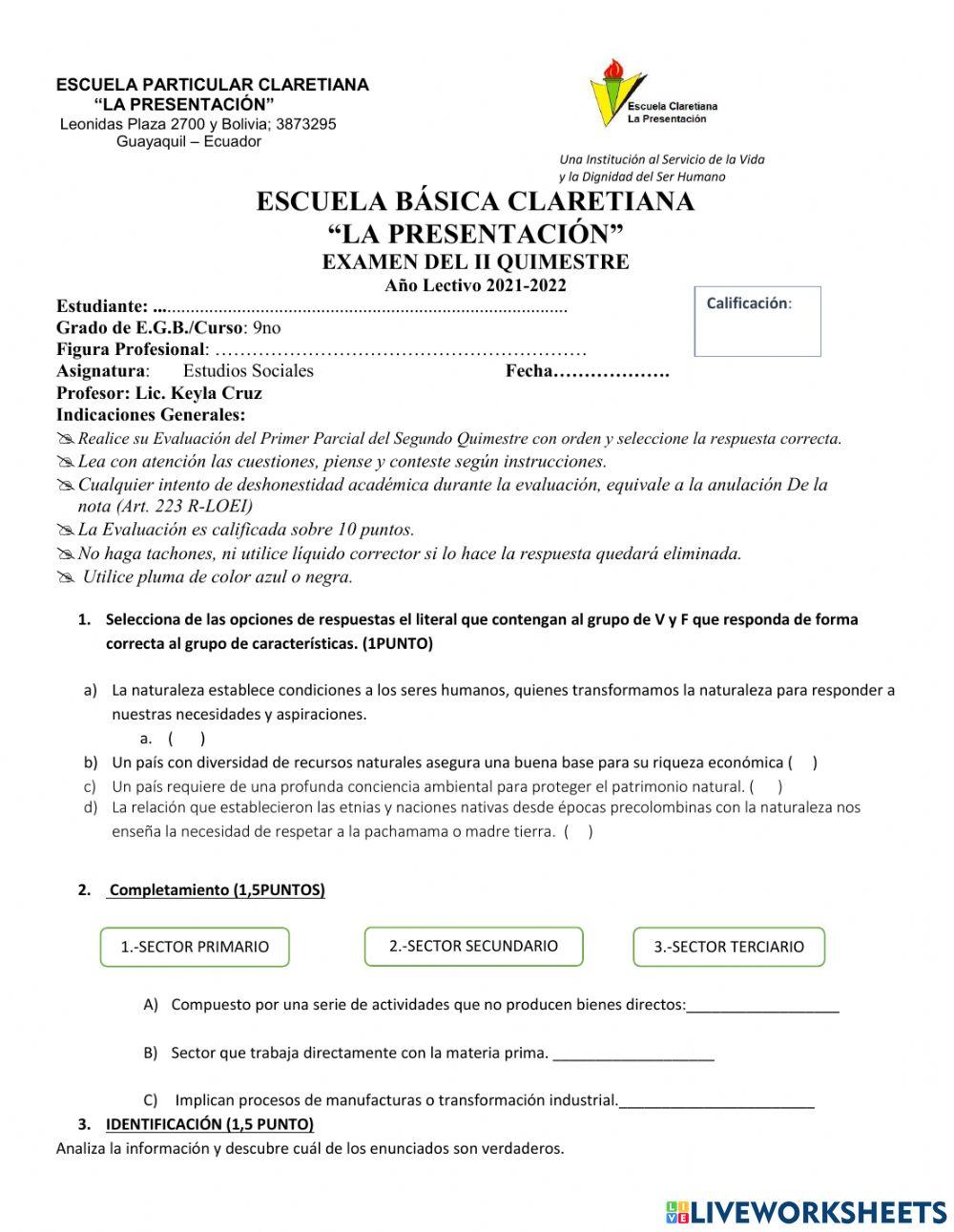 Examen de sociales