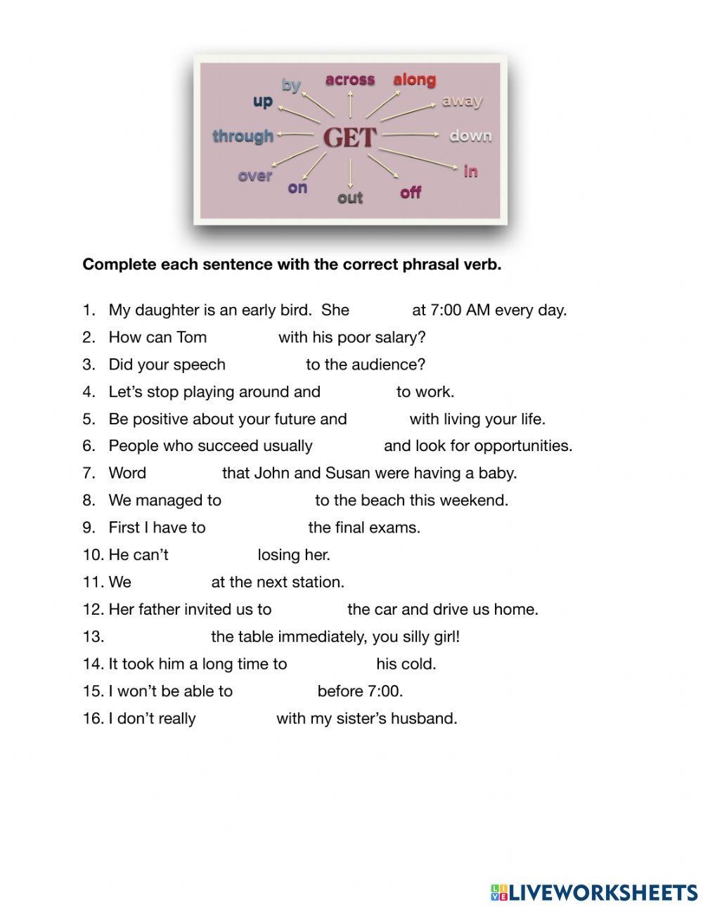 Phrasal Verbs with GET