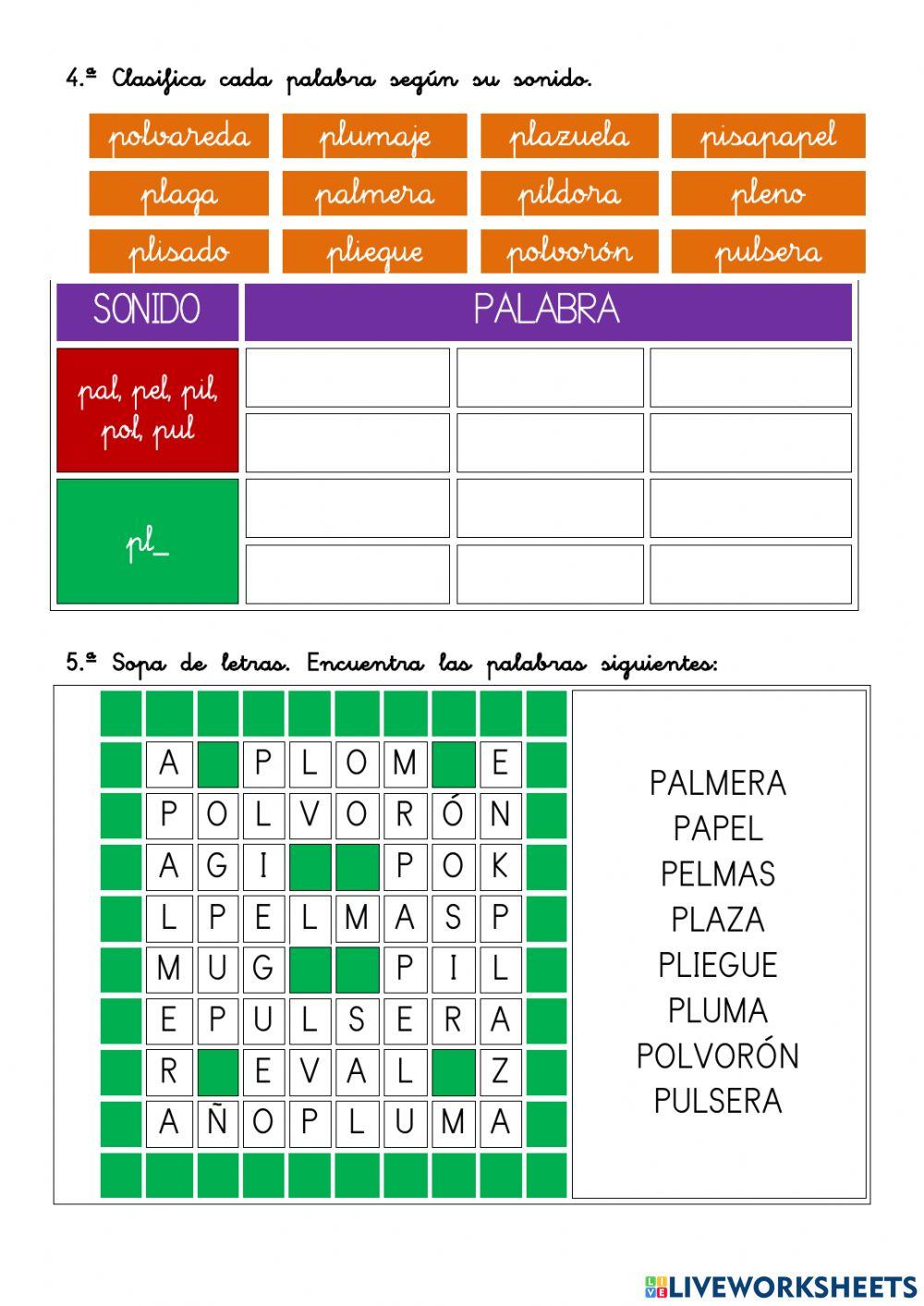18 ortografía P-L o PL- 18 ortografía P-L o PL-