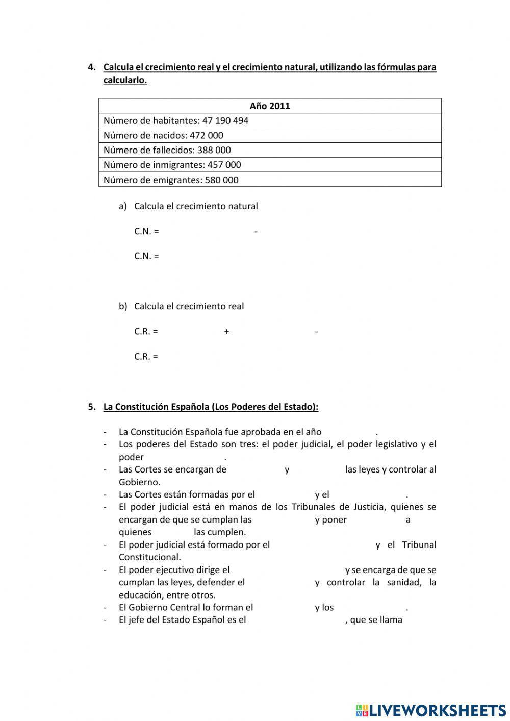 Ficha de repaso Tema 3 Sociales 5º