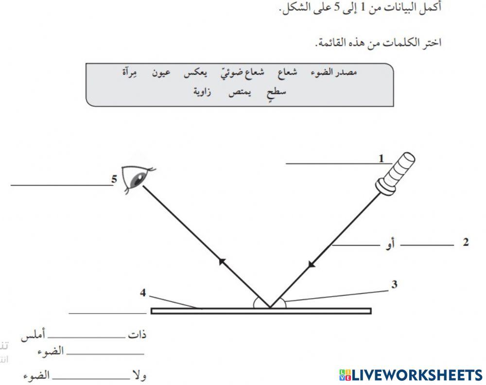 انعكاس الضوء