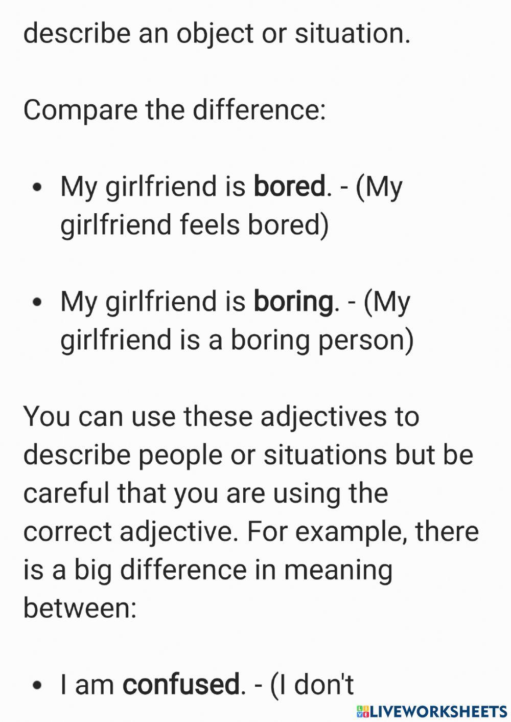 Ed or ind adjectives