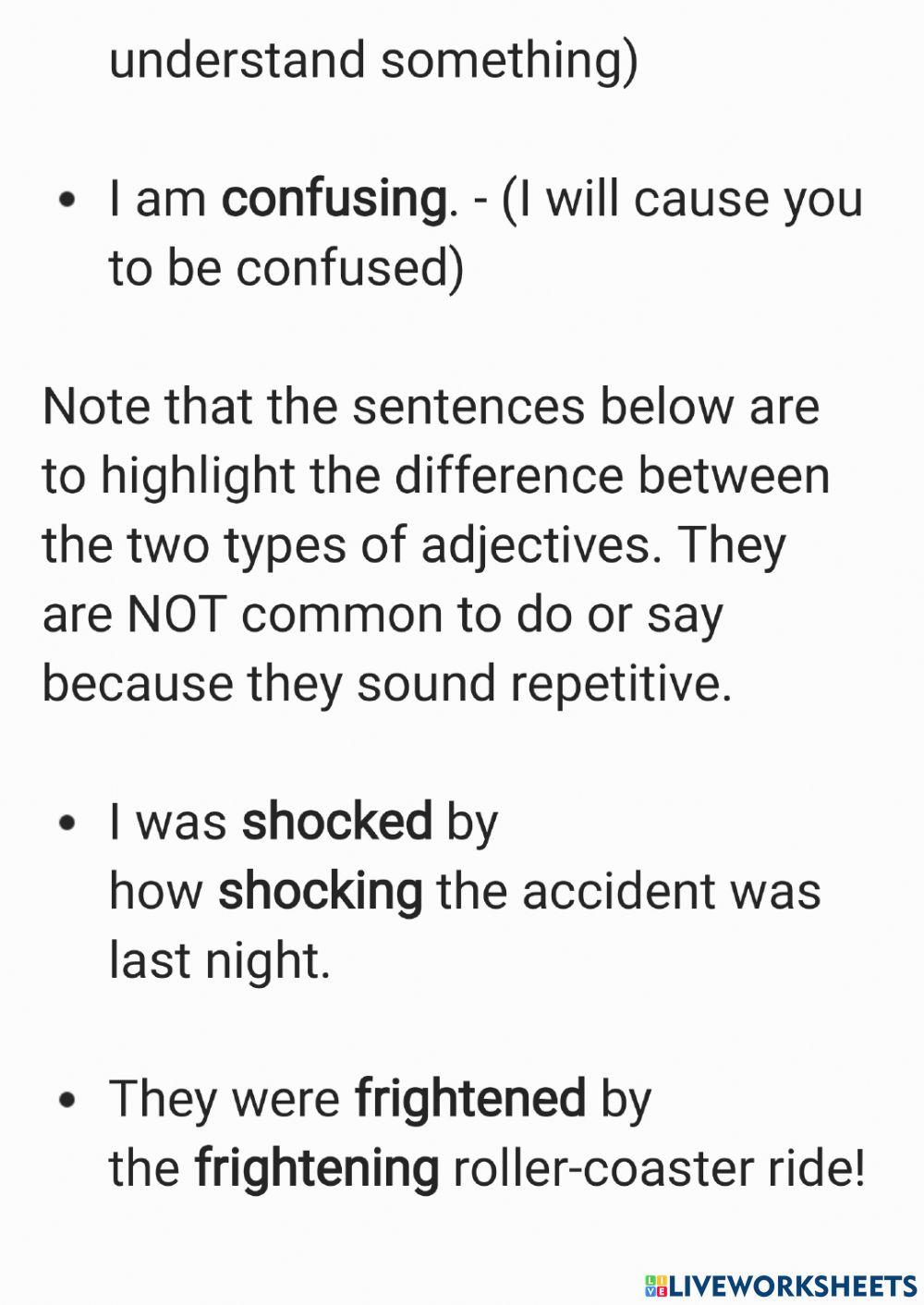 Ed or ind adjectives