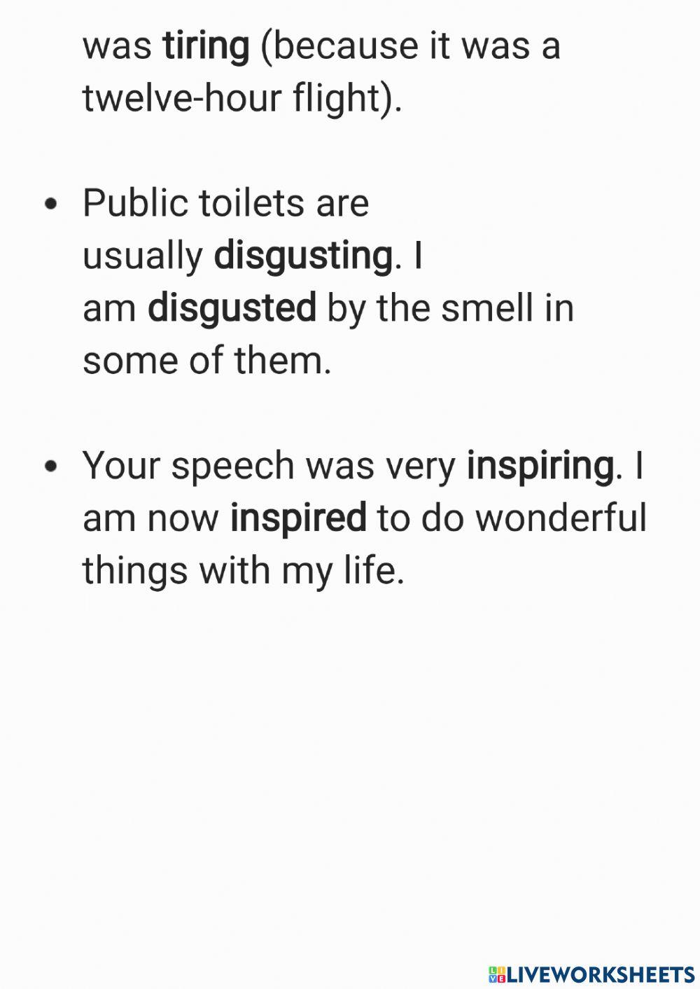 Ed or ind adjectives