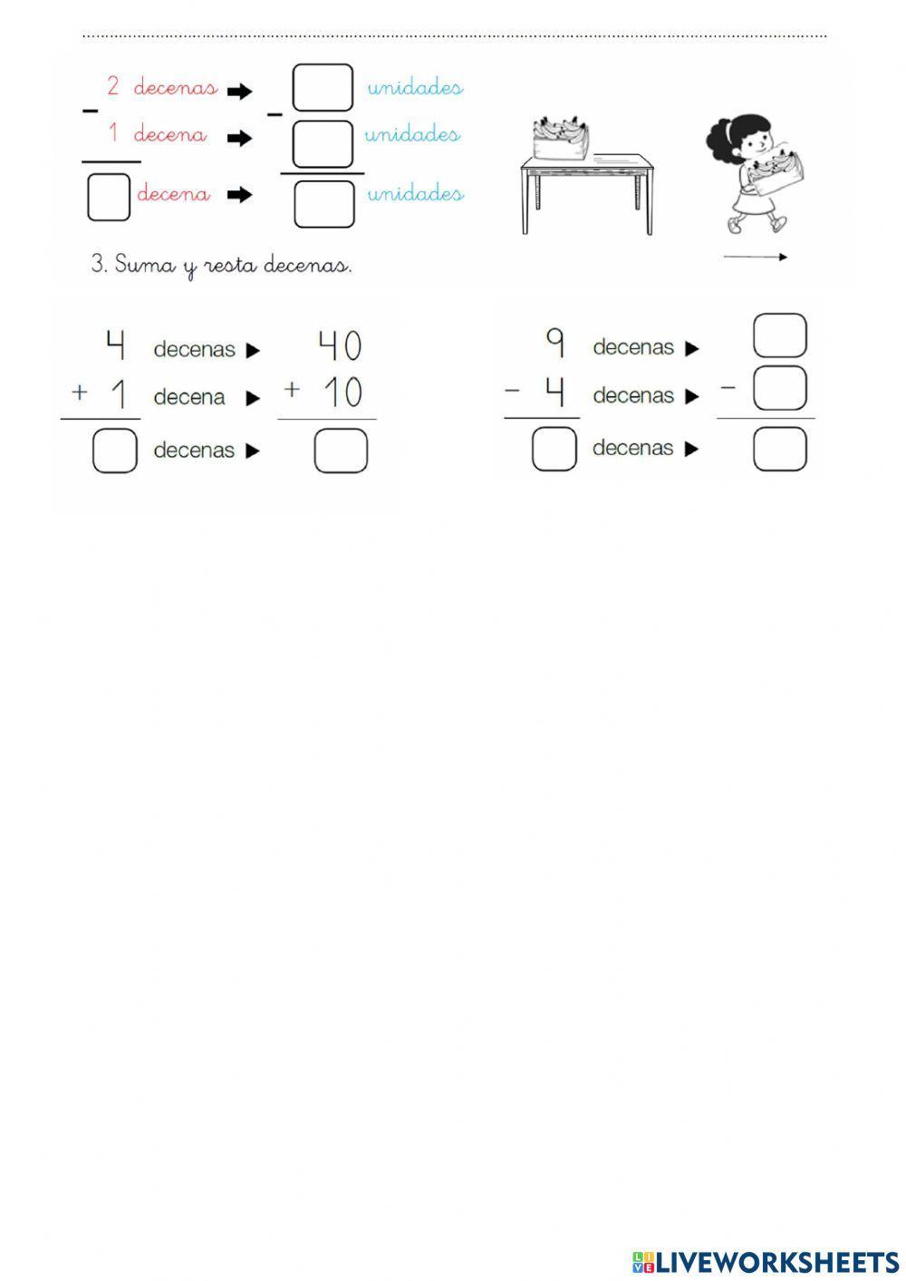Sumar y restar decenas completas