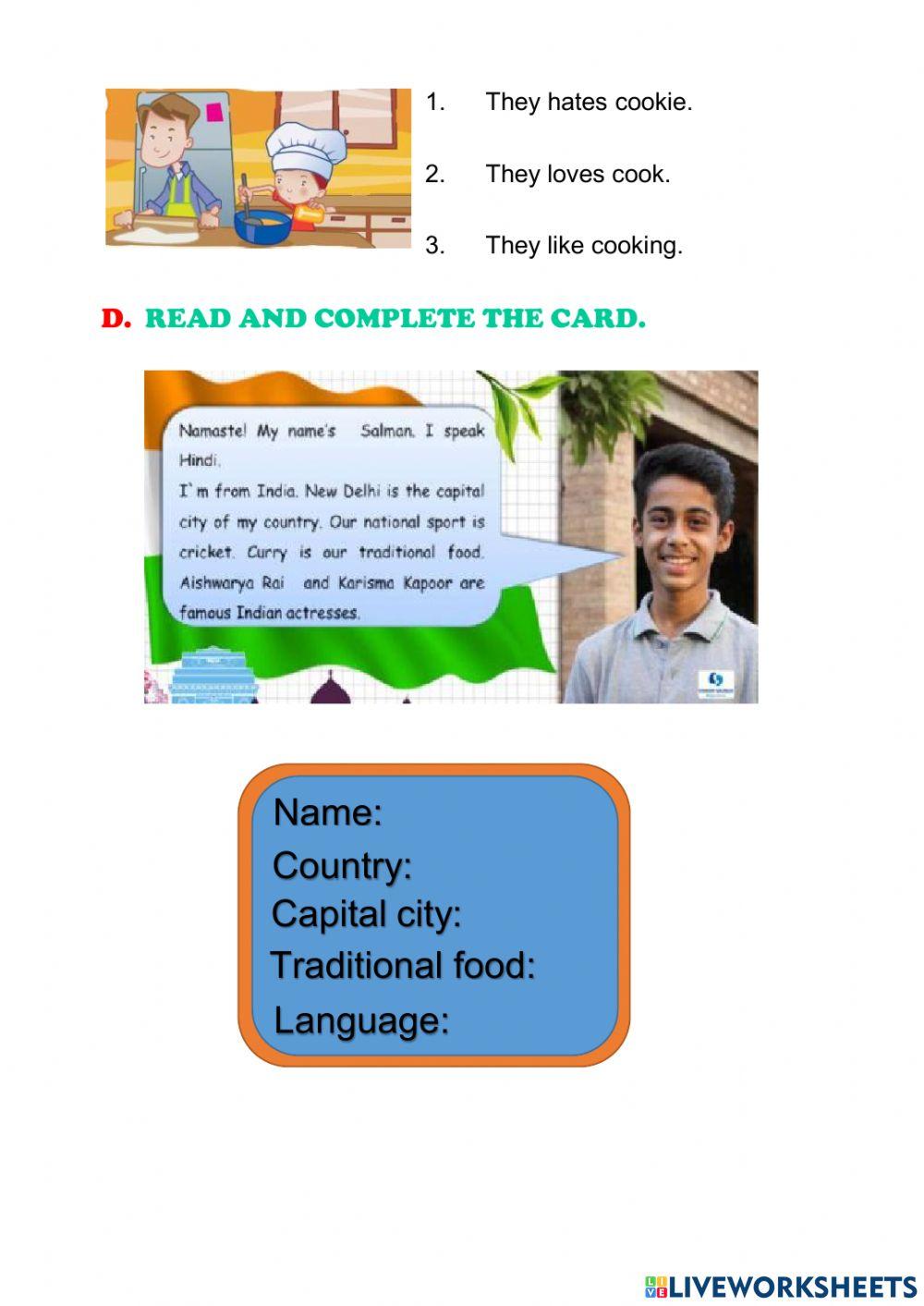 Quimestral English Test