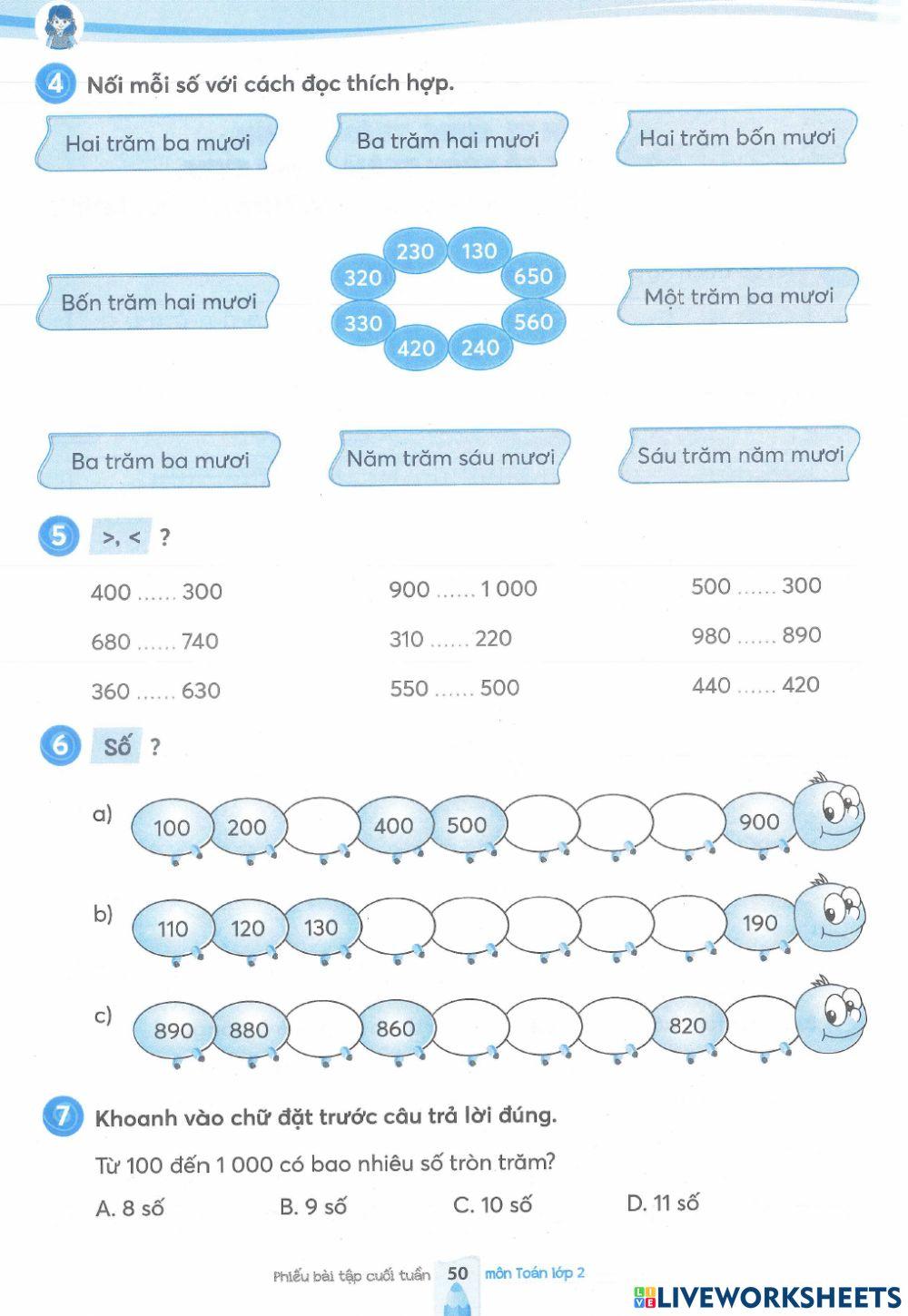 Đơn vị, chục, trăm, nghìn