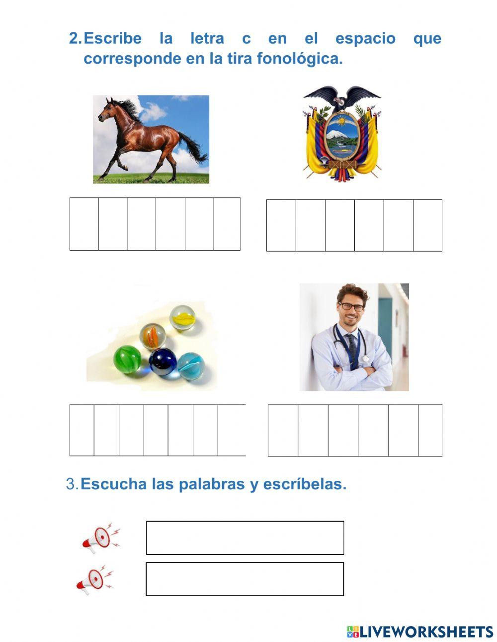 Fonema y grafía c (ca, co, cu) 