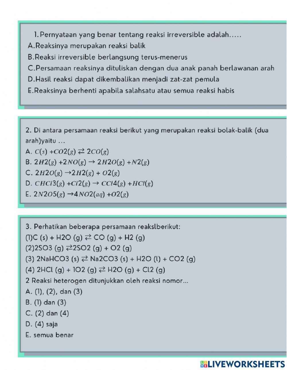 Kesetimbangan kimia