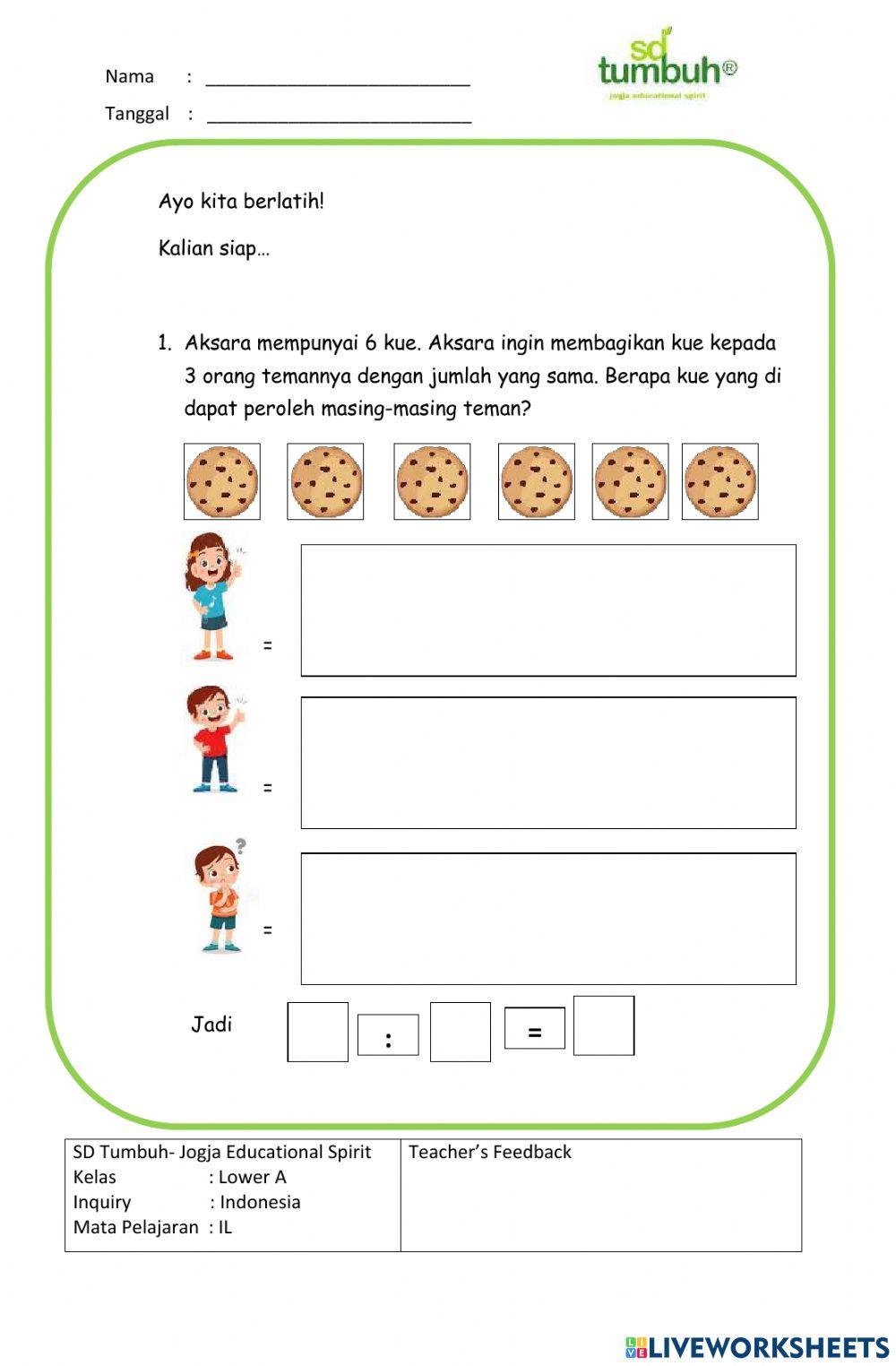 Integrated Learning-Soal Cerita Pembagian-B