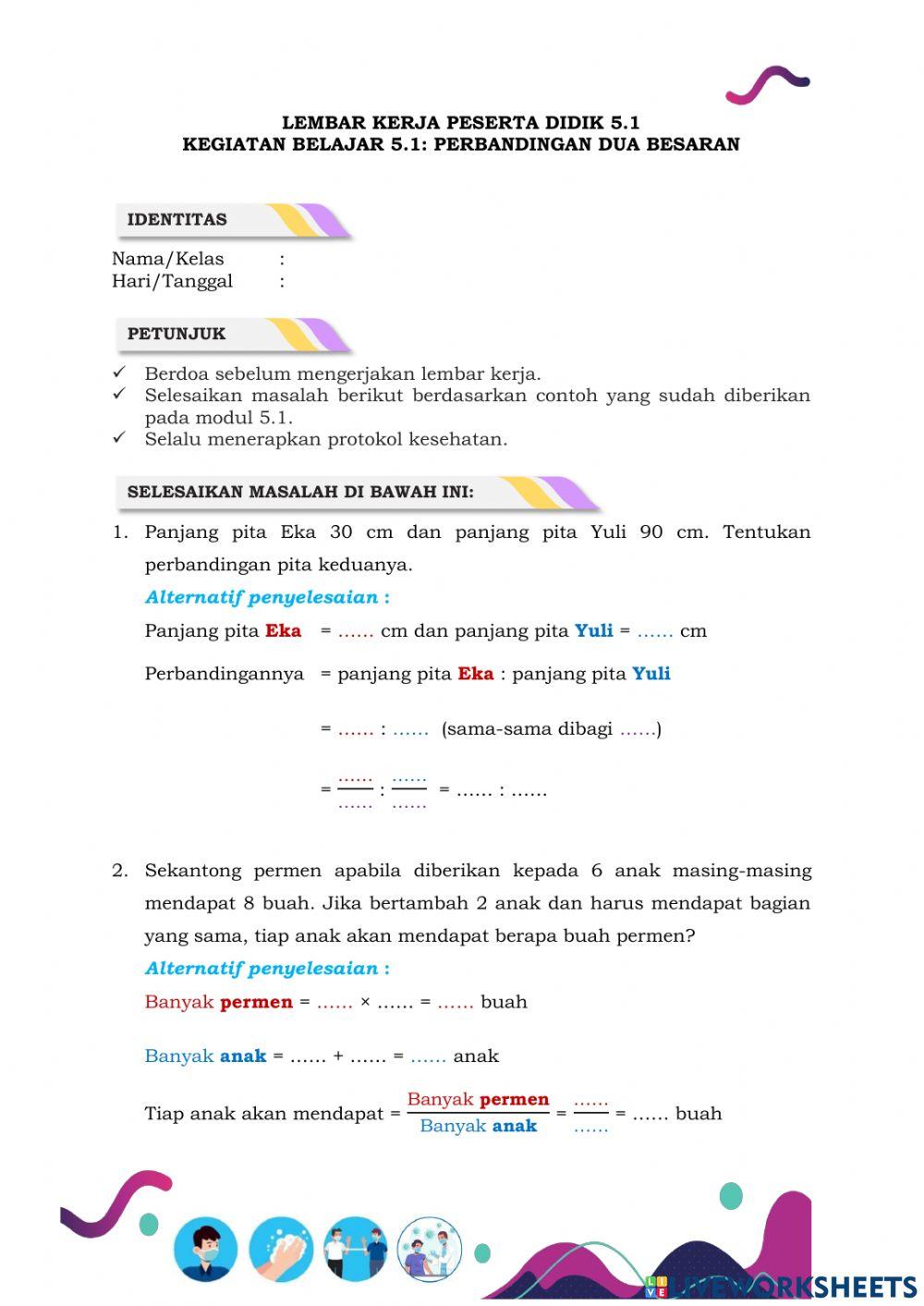 LKPD Perbandingan Dua Besaran