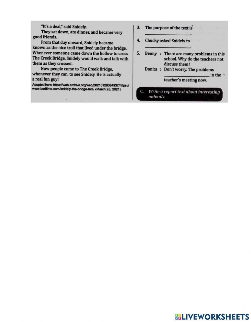 Mid Term Test 2 Bahasa Inggris 9B