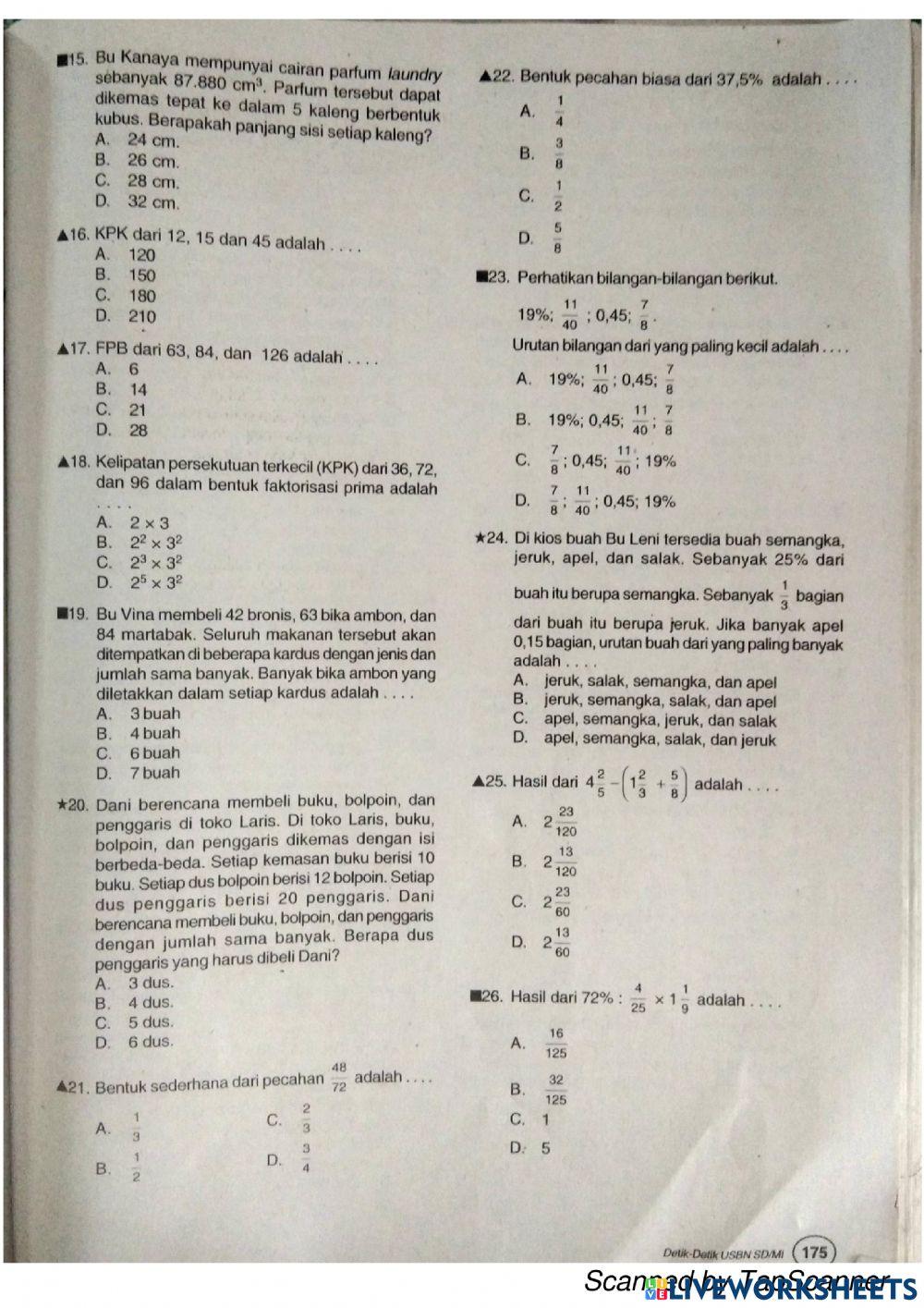 Matematika soal USBN