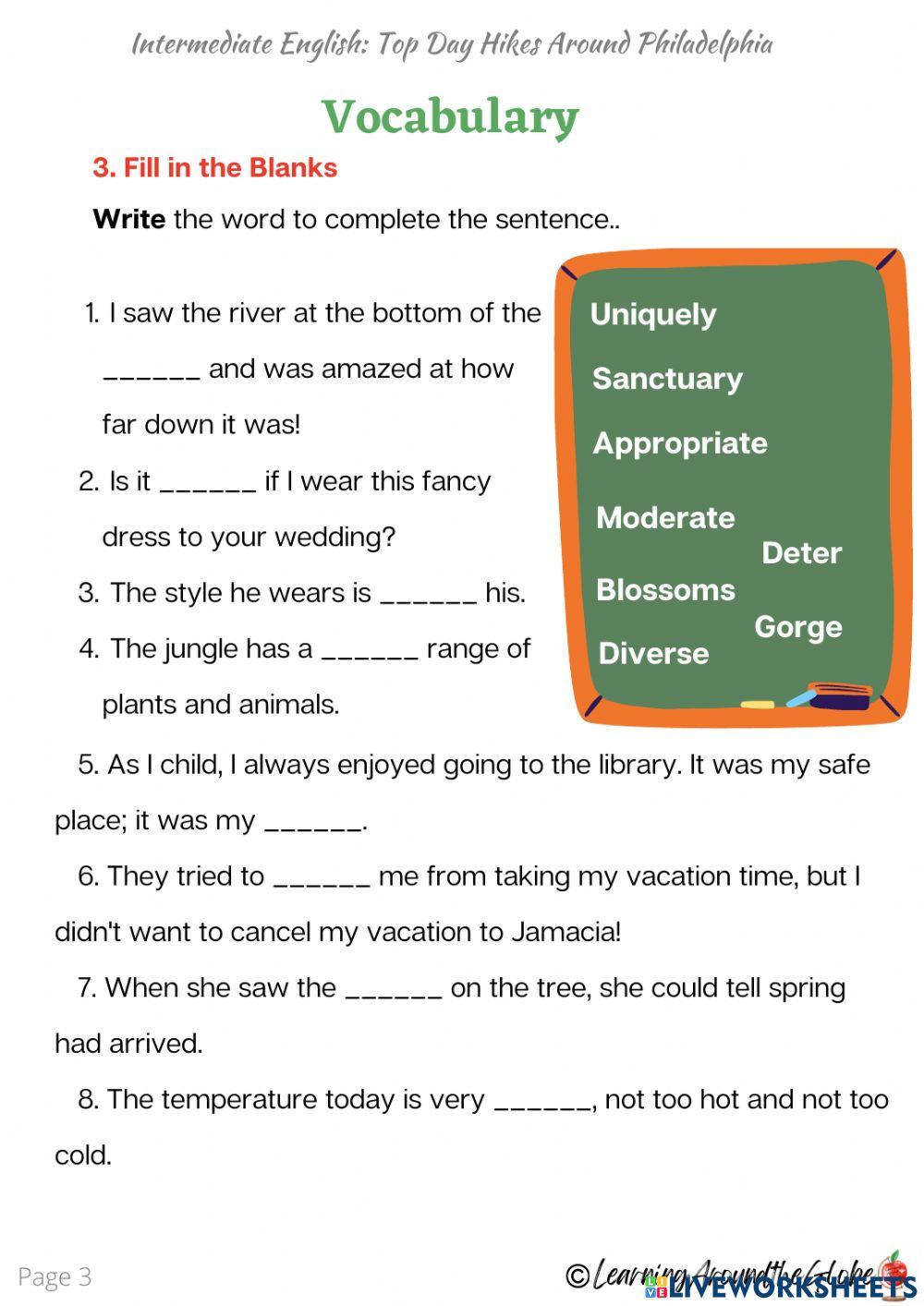 Intermediate English Philadelphia Day Hikes