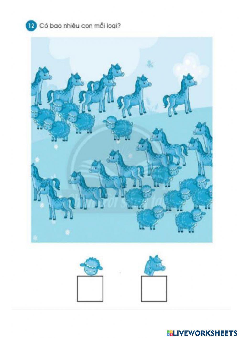 Bài tập cộng trừ phạm vi 20 chưa nhớ