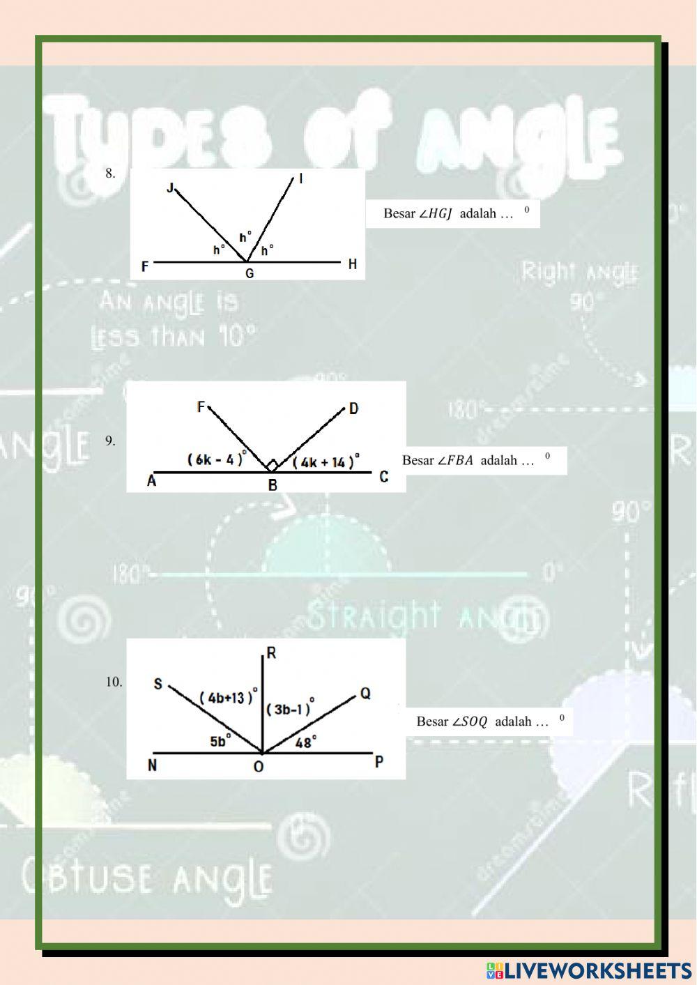 GARIS DAN SUDUT Latihan 2