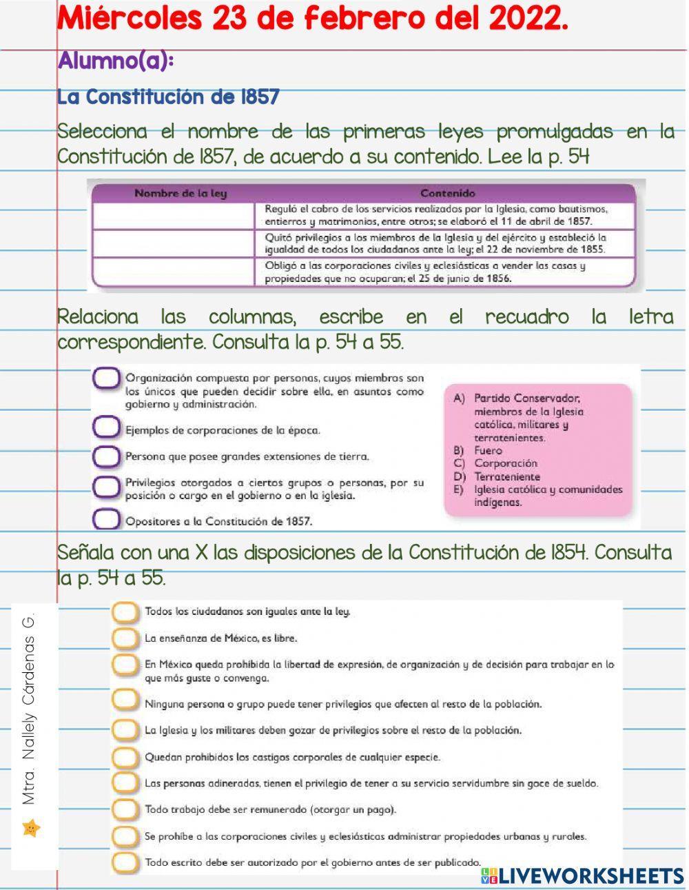 La Constitución de 1857