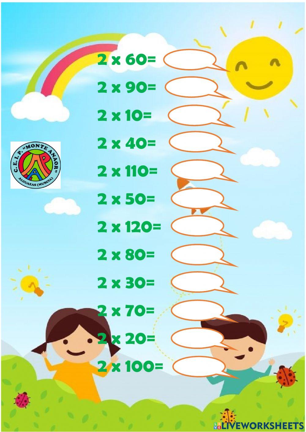 Tabla del 2 y extensión