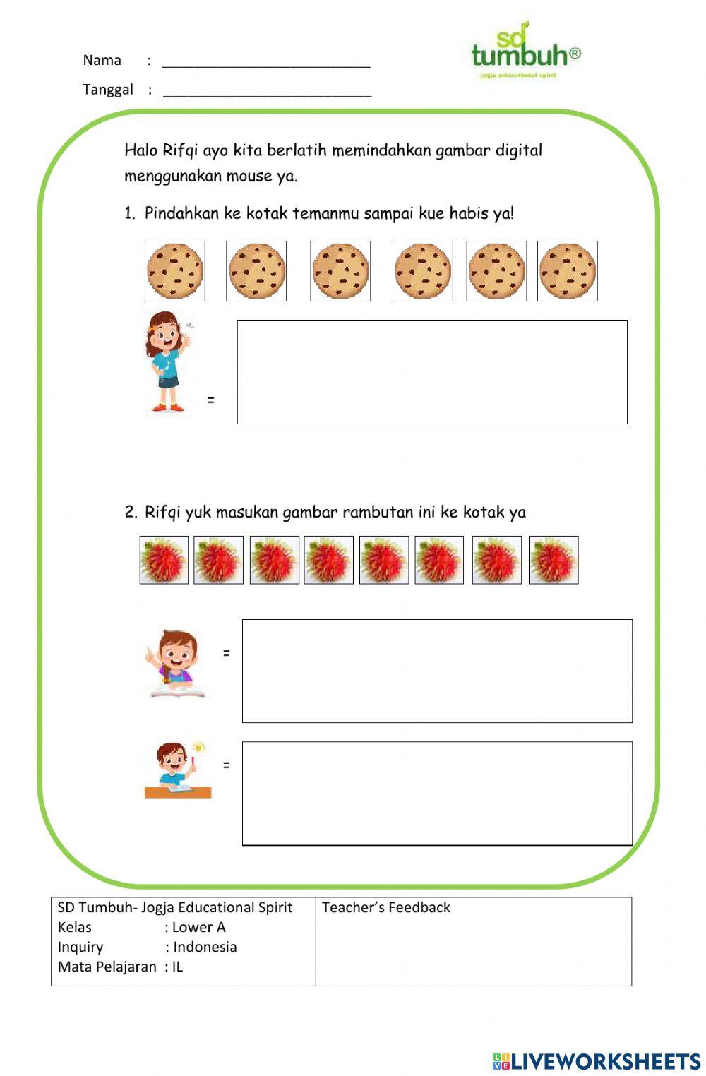 Integrated Learning-Membagi Benda