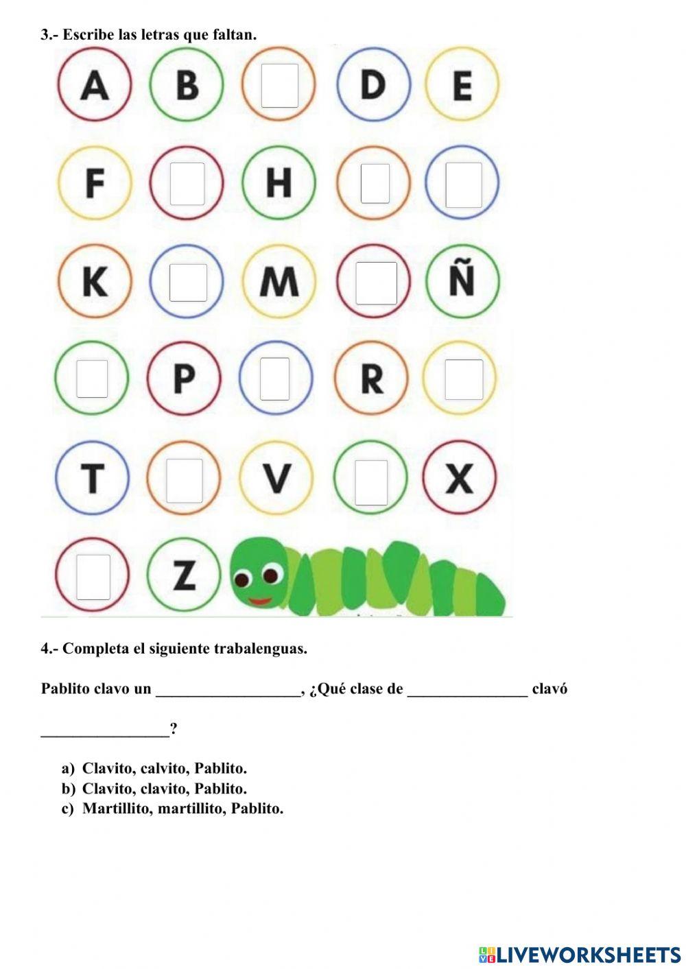 Examen lengua y literatura 2do ab