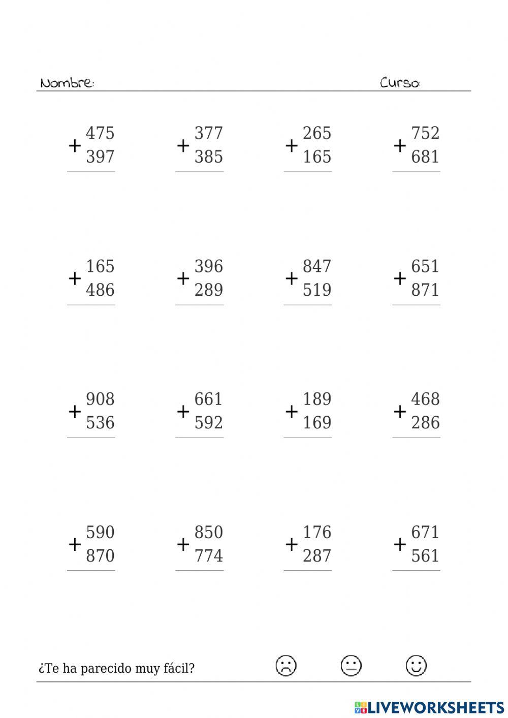 Operaciones aritméticas