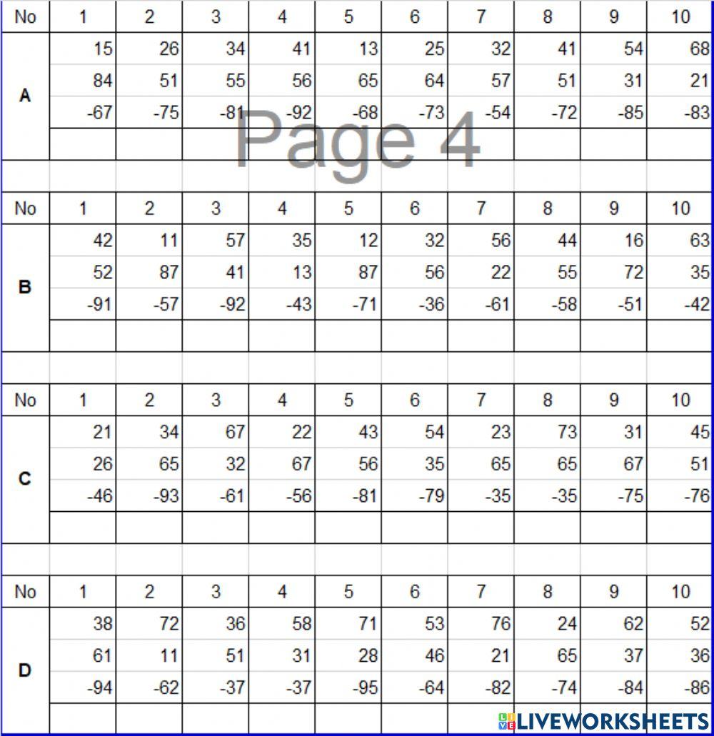 Penjumlahan dan Pengurangan tanpa rumus (pul 3 bar)