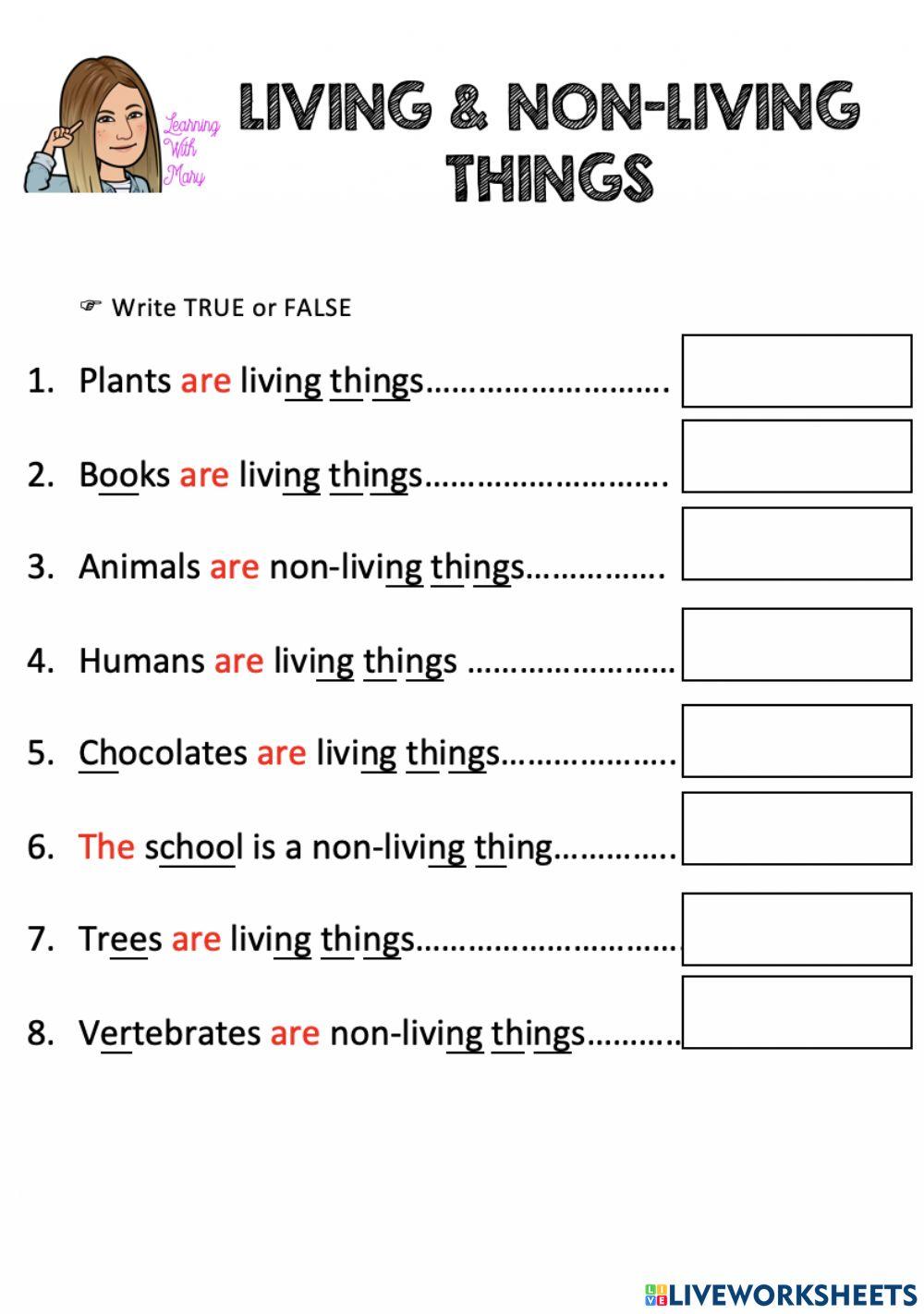 Living and non-living things