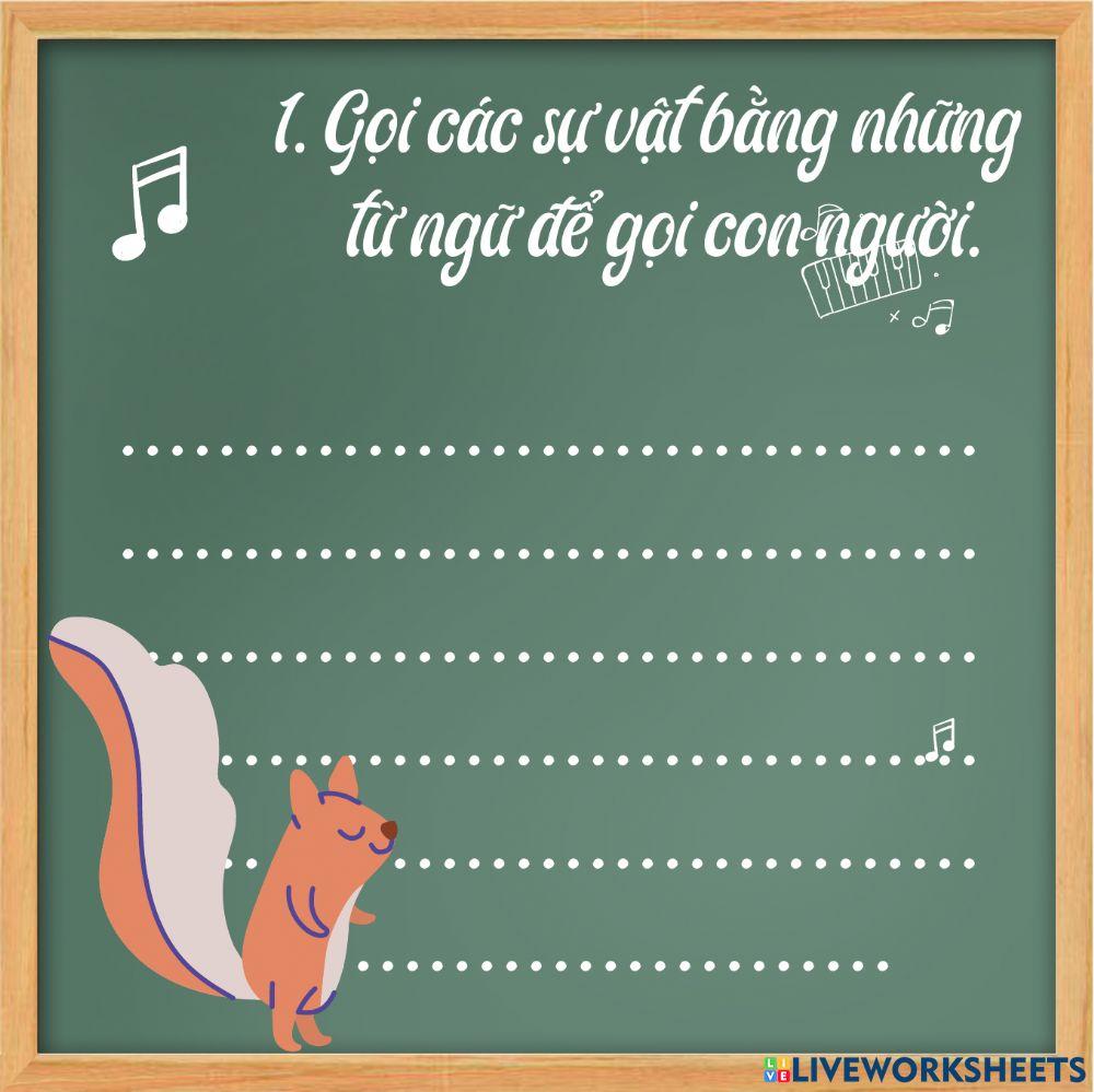 Vé vào lớp-Nhân hoá