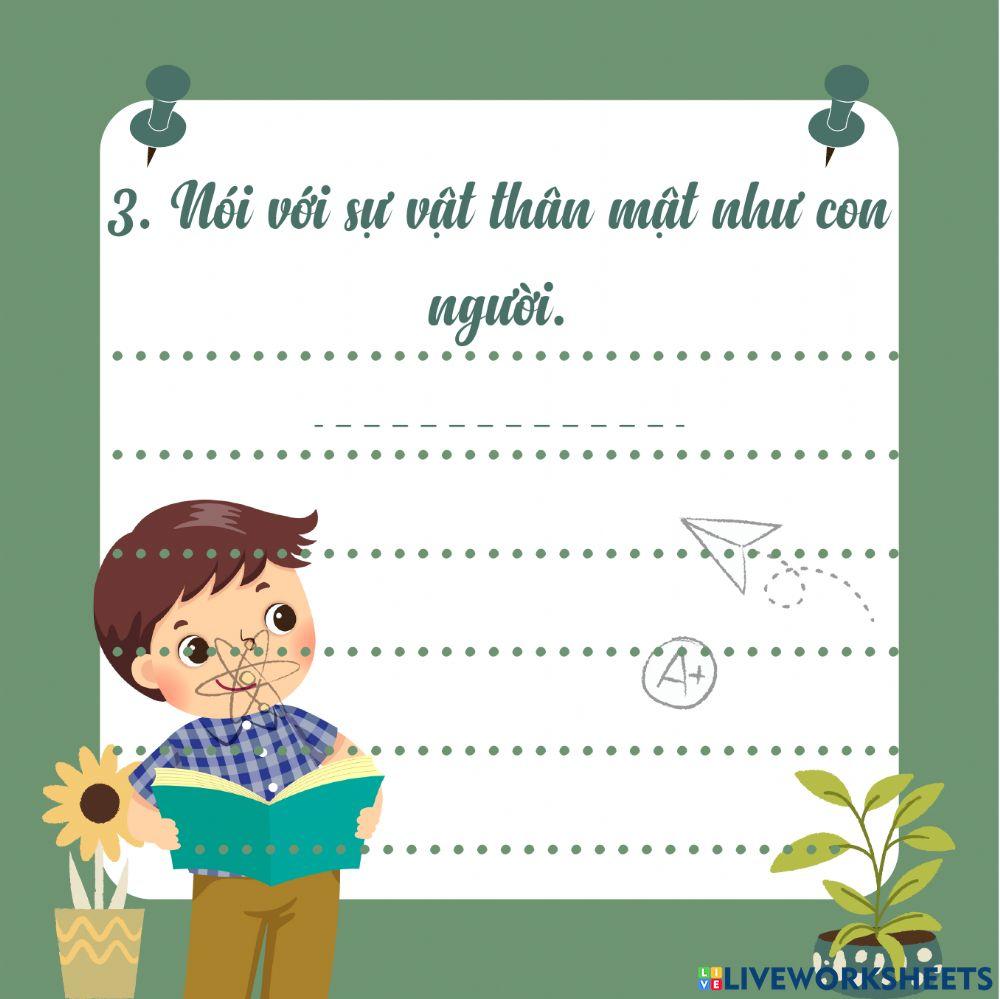 Vé vào lớp-Nhân hoá