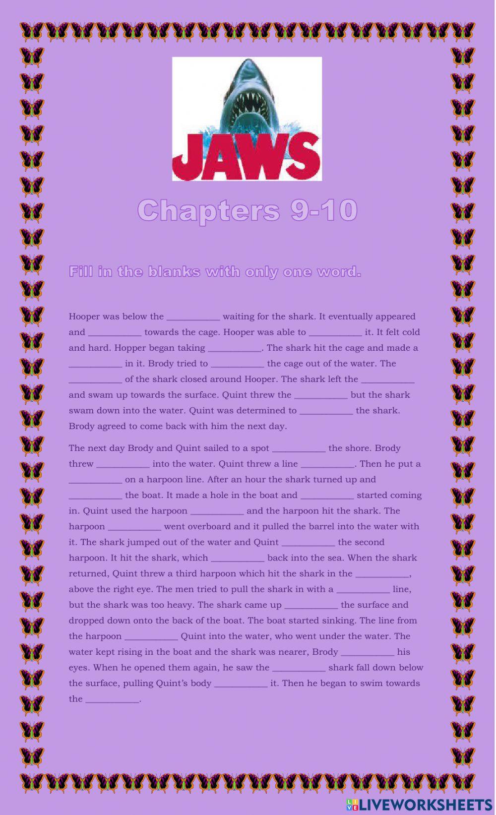 Jaws: Chapters 9-10