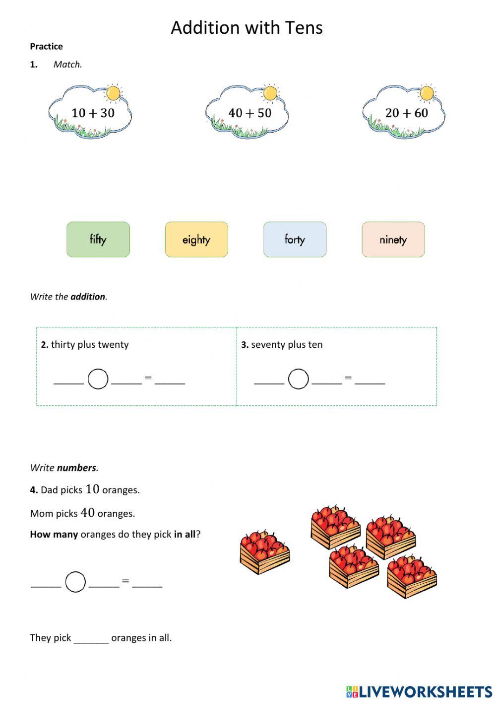 G1 T3 Addition with tens