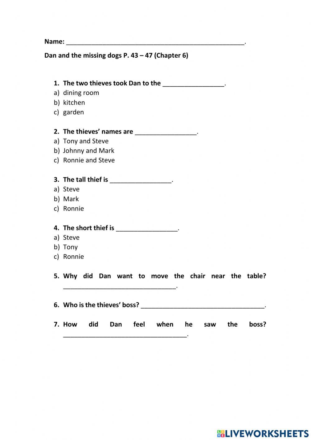 Reader - Dan and the missing dogs P. 43 - 47