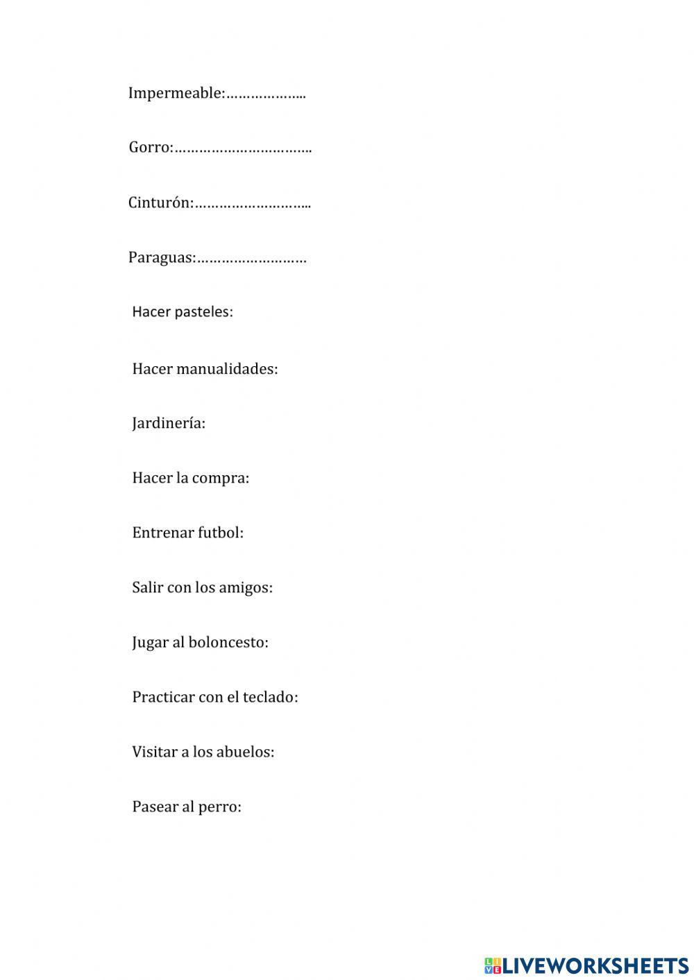 Vocabulario Inglés Isaac y Nacho tema 2