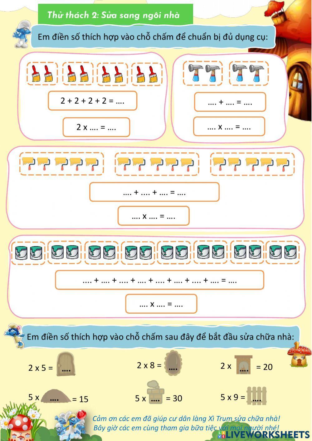 Lớp 2 - Toán - Tuần 20