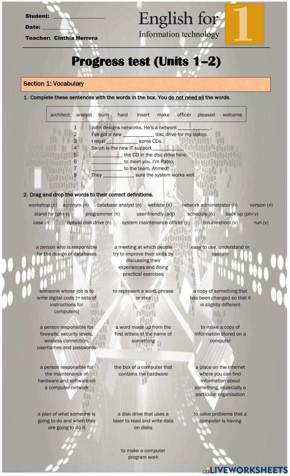 English for Information Technology