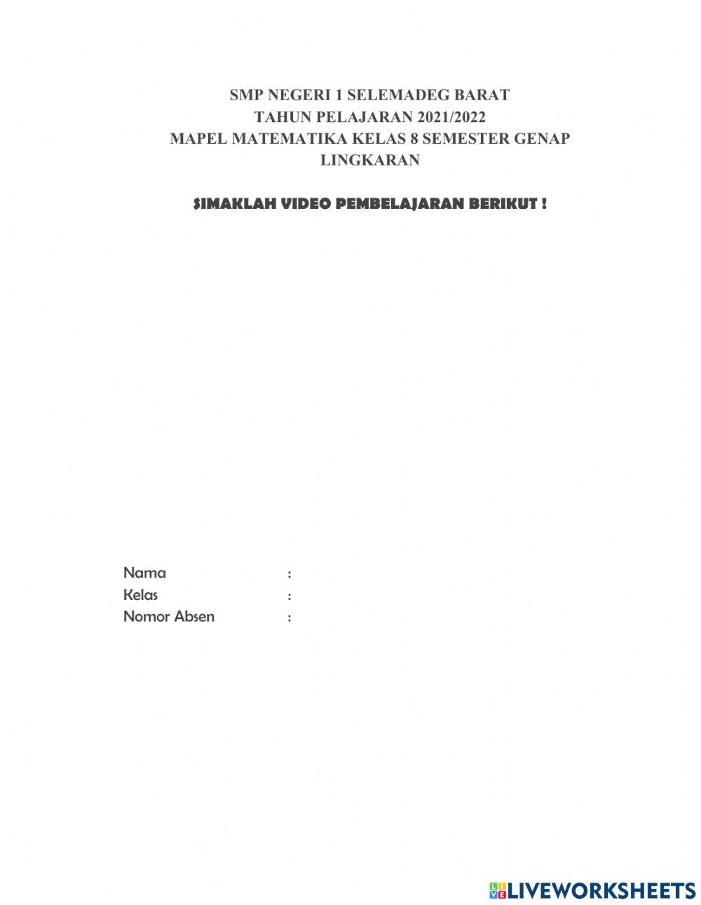 Garis singgung lingkaran