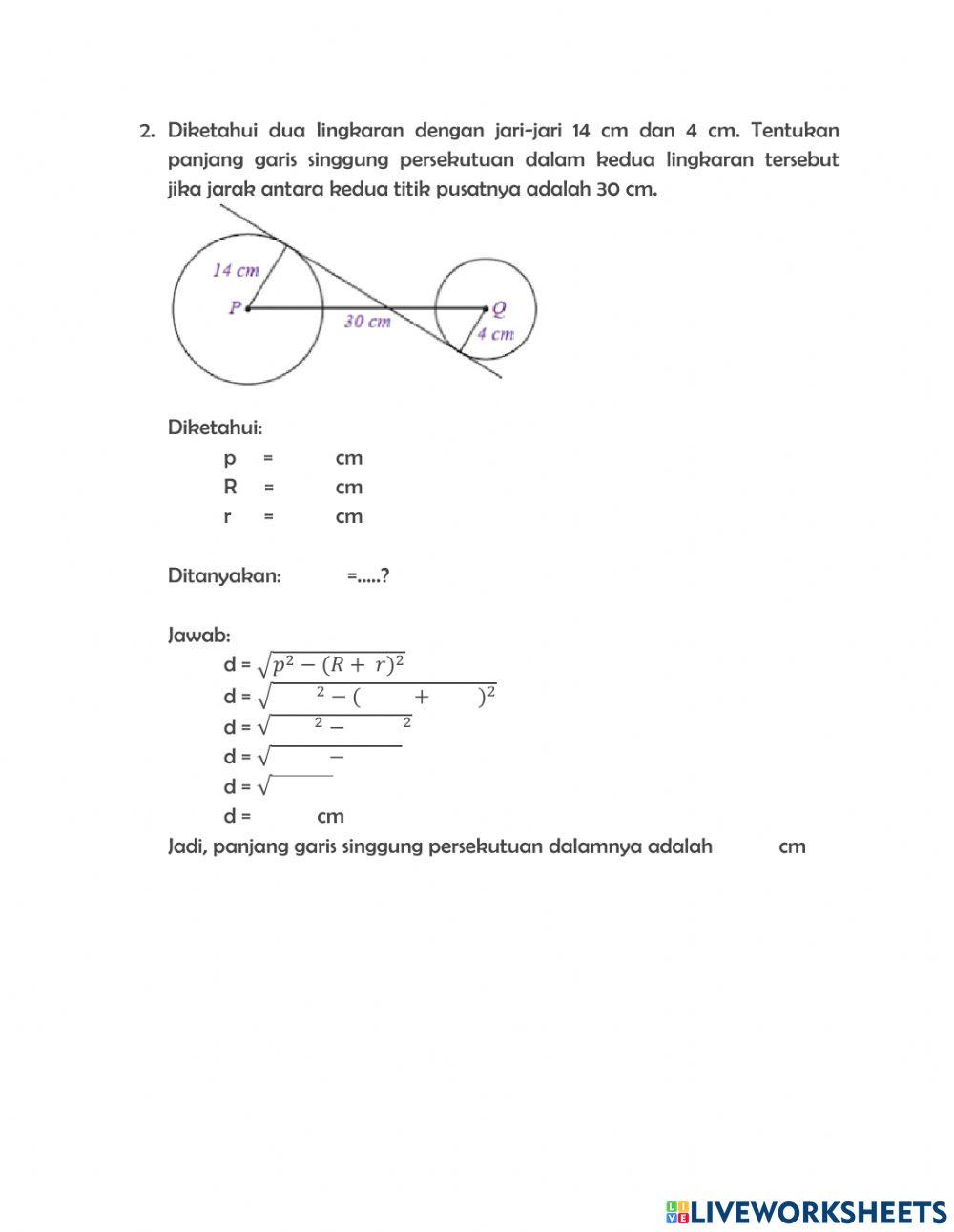 Garis singgung lingkaran